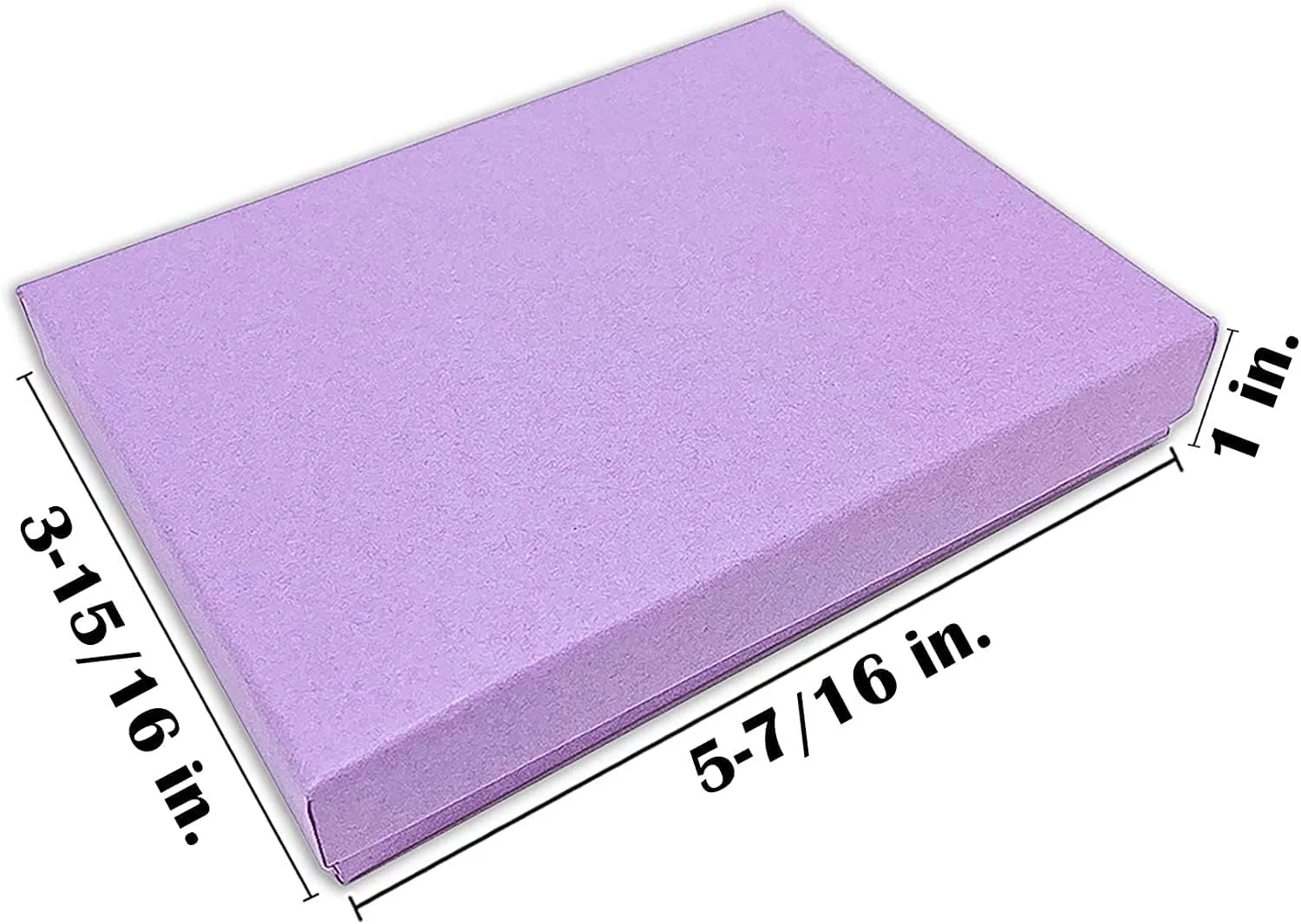 10 Pack Cotton Filled Matte Purple Color Paper Cardboard Jewelry Necklace Bracelet Bangle Watches Presentation, Retail Display, Packaging Boxes. Size- 5.25" X 3.75" X 1" by R J Displays