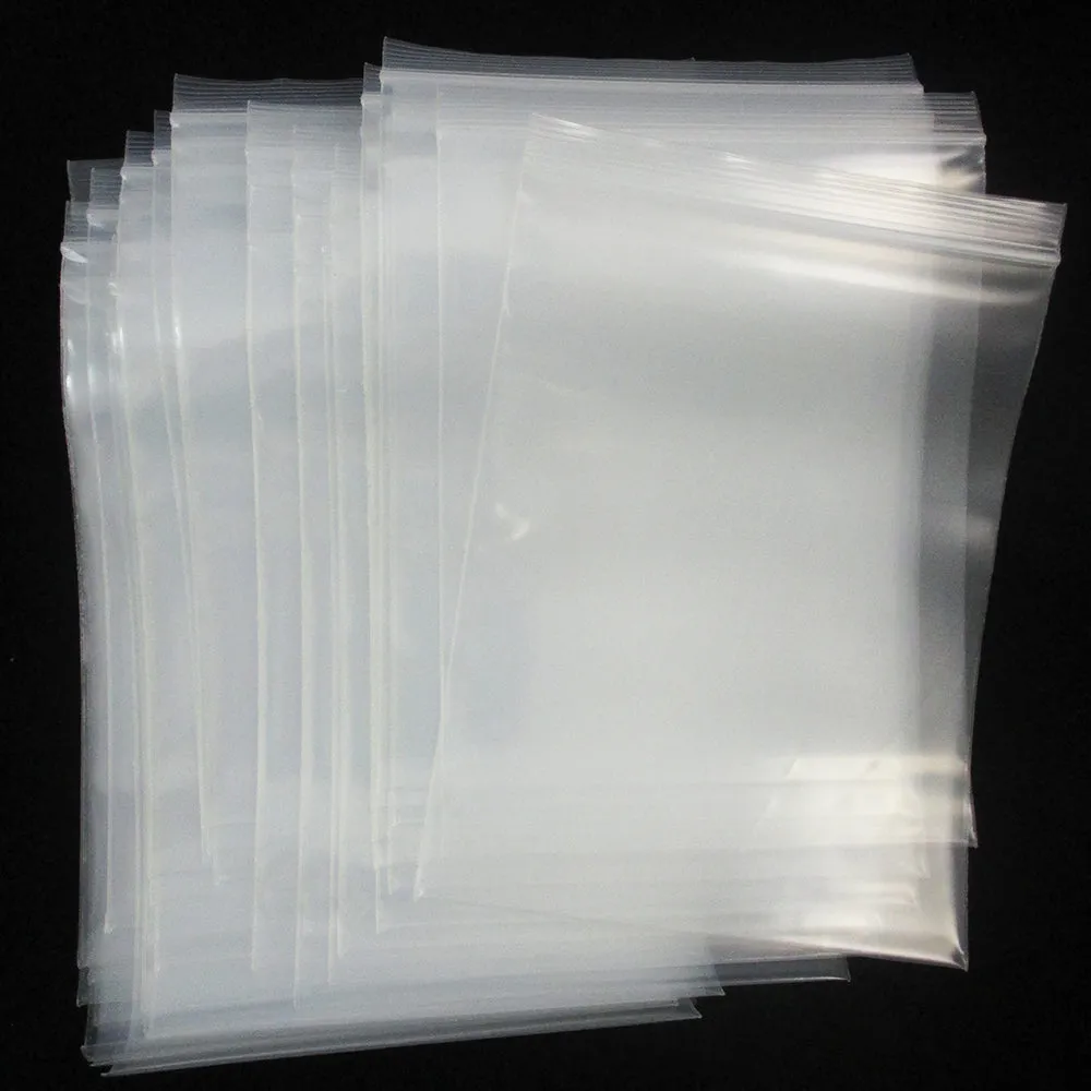 100pcs Resealable Poly Bags 5 x 7 Clear Plastic Zipper Bag 3 Mil Jewelry Treats
