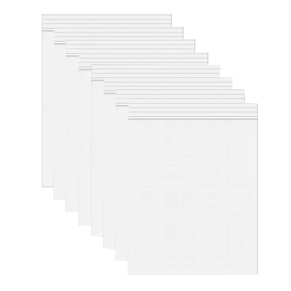 100pcs Resealable Poly Bags 5 x 7 Clear Plastic Zipper Bag 3 Mil Jewelry Treats