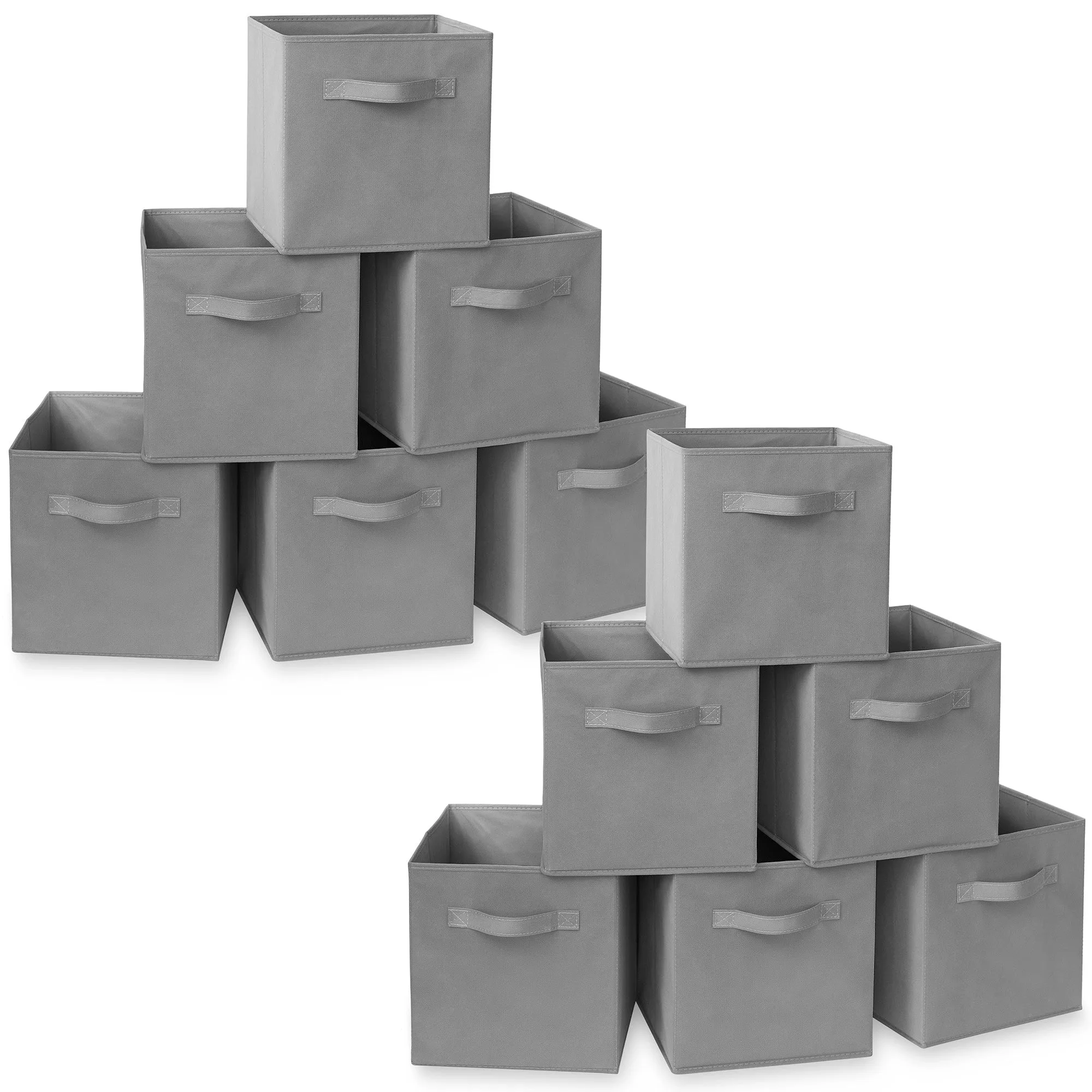 12 Pack Collapsible Fabric Cubes, Storage Bins