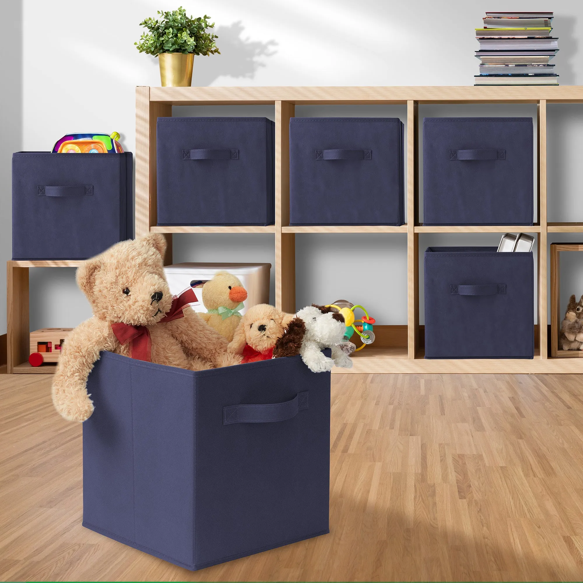 12 Pack Collapsible Fabric Cubes, Storage Bins