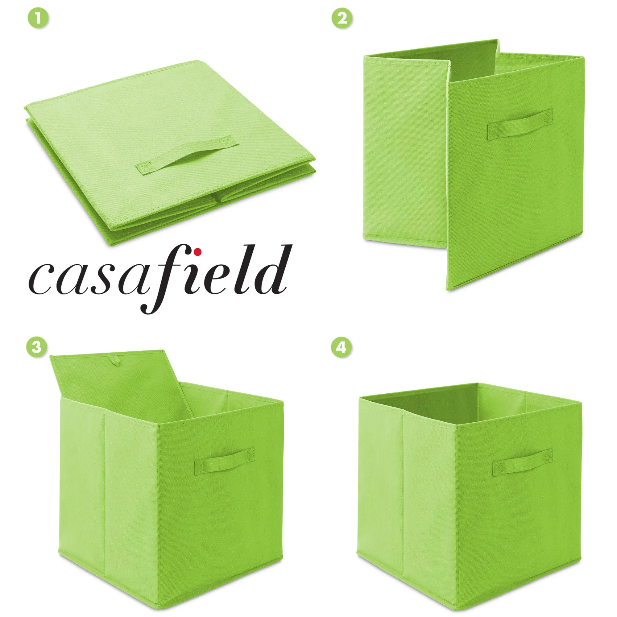 12 Pack Collapsible Fabric Cubes, Storage Bins