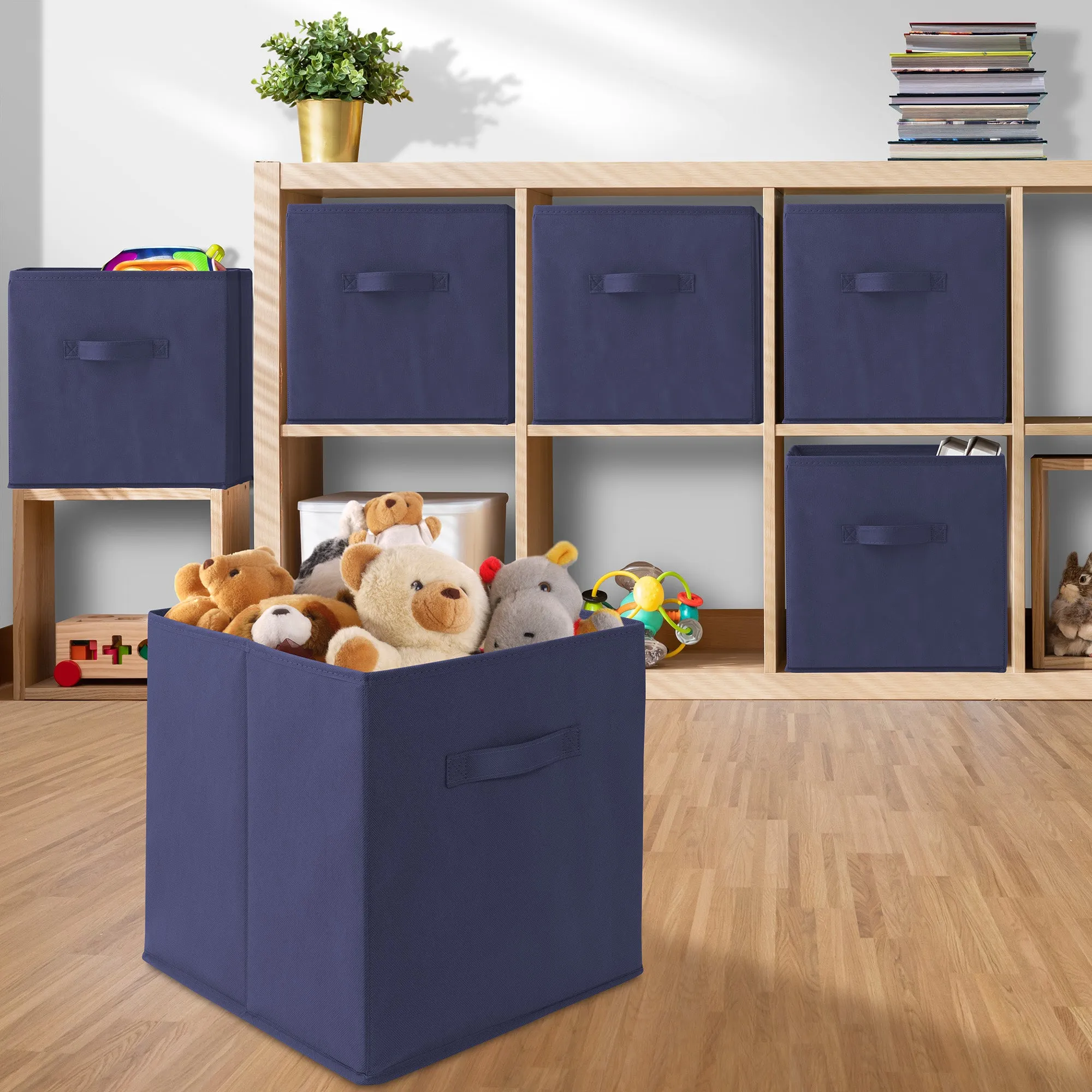 12 Pack Collapsible Fabric Cubes, Storage Bins