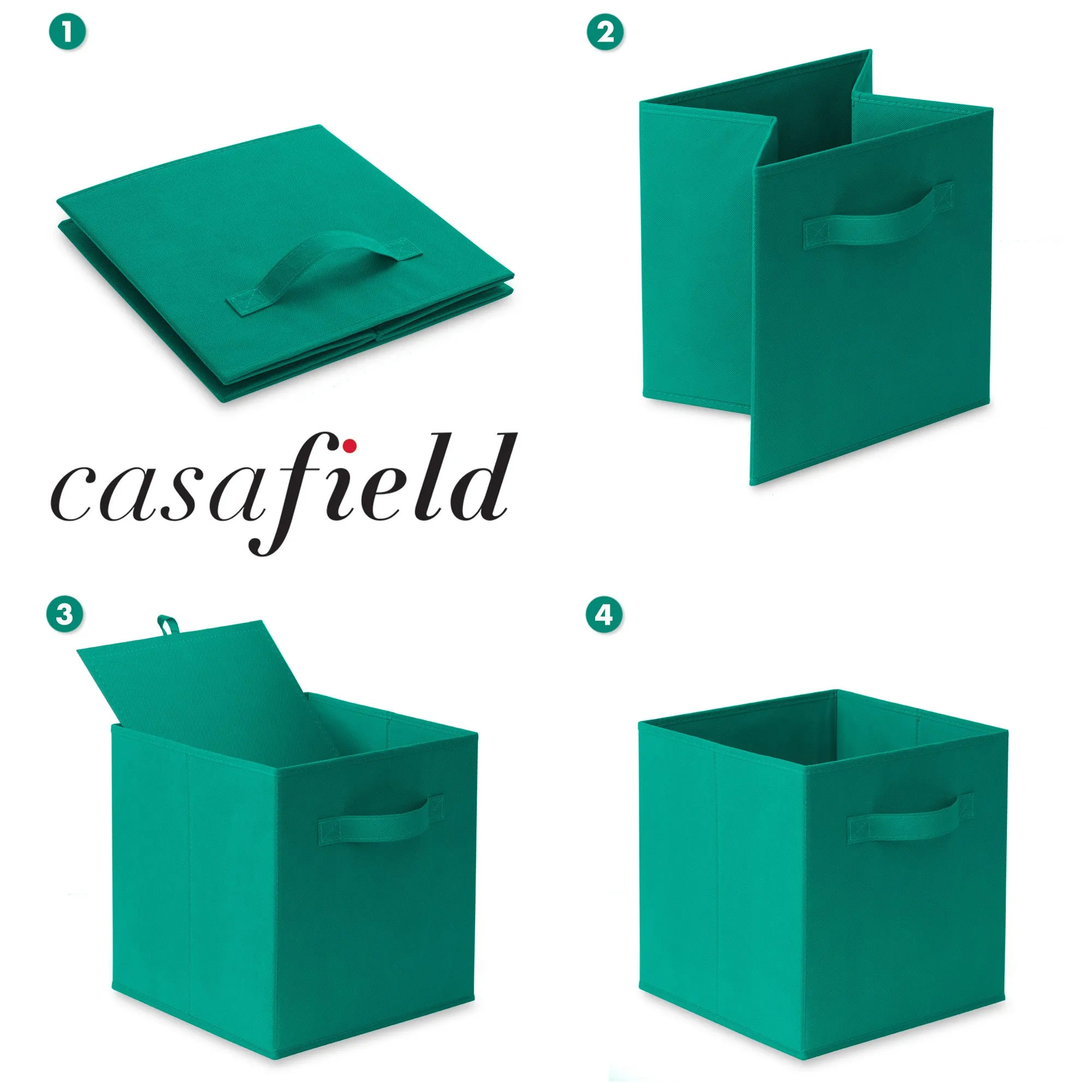 12 Pack Collapsible Fabric Cubes, Storage Bins