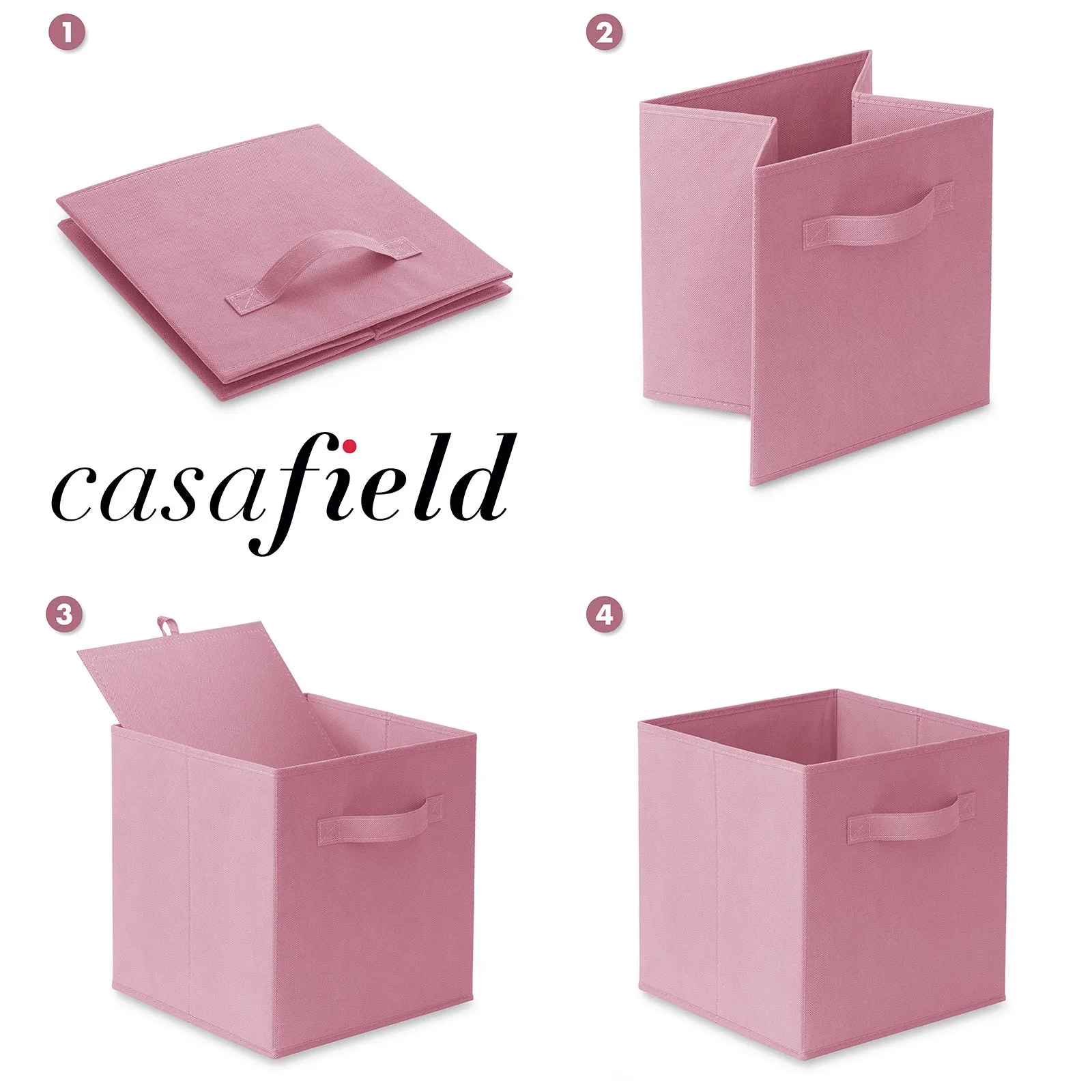 12 Pack Collapsible Fabric Cubes, Storage Bins