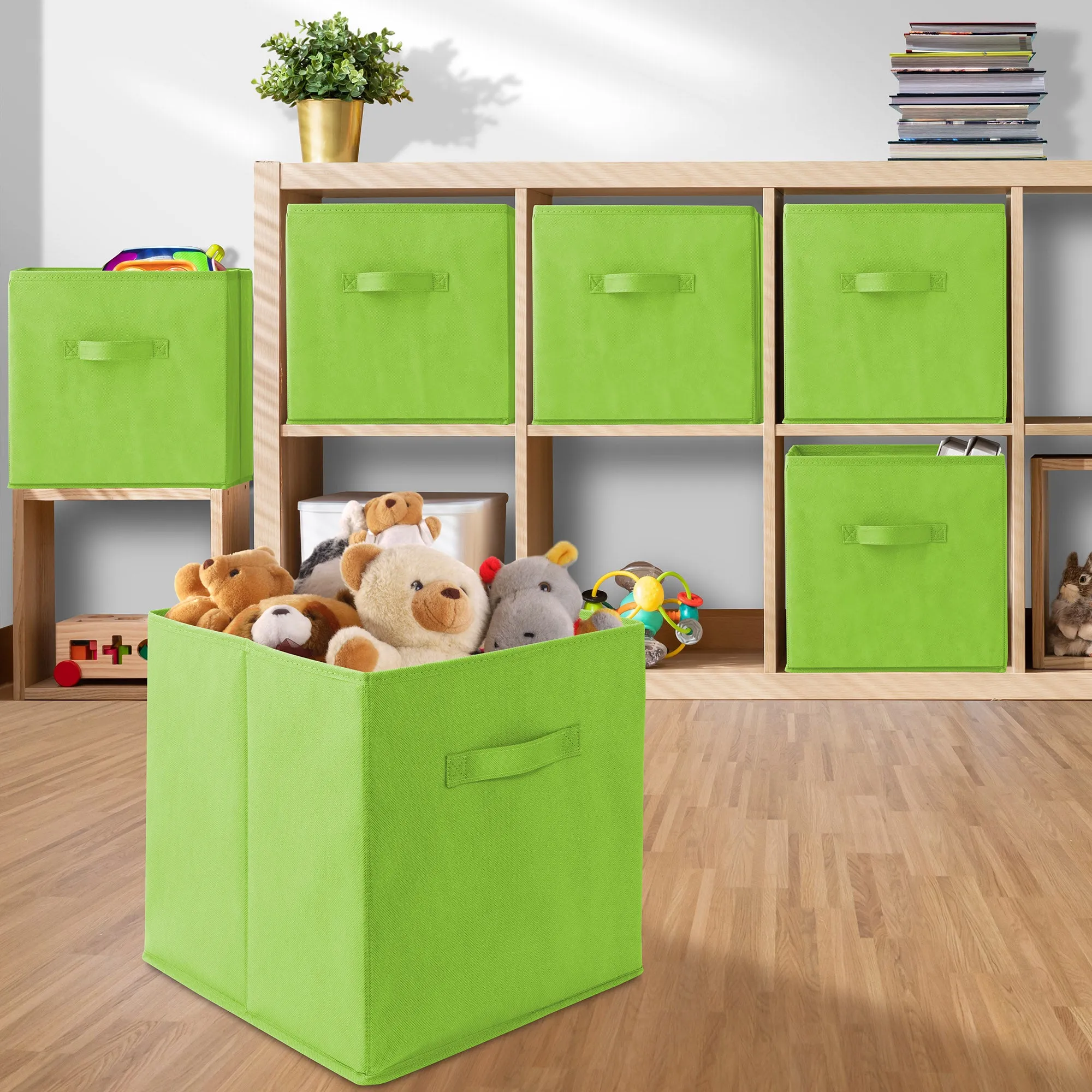 12 Pack Collapsible Fabric Cubes, Storage Bins