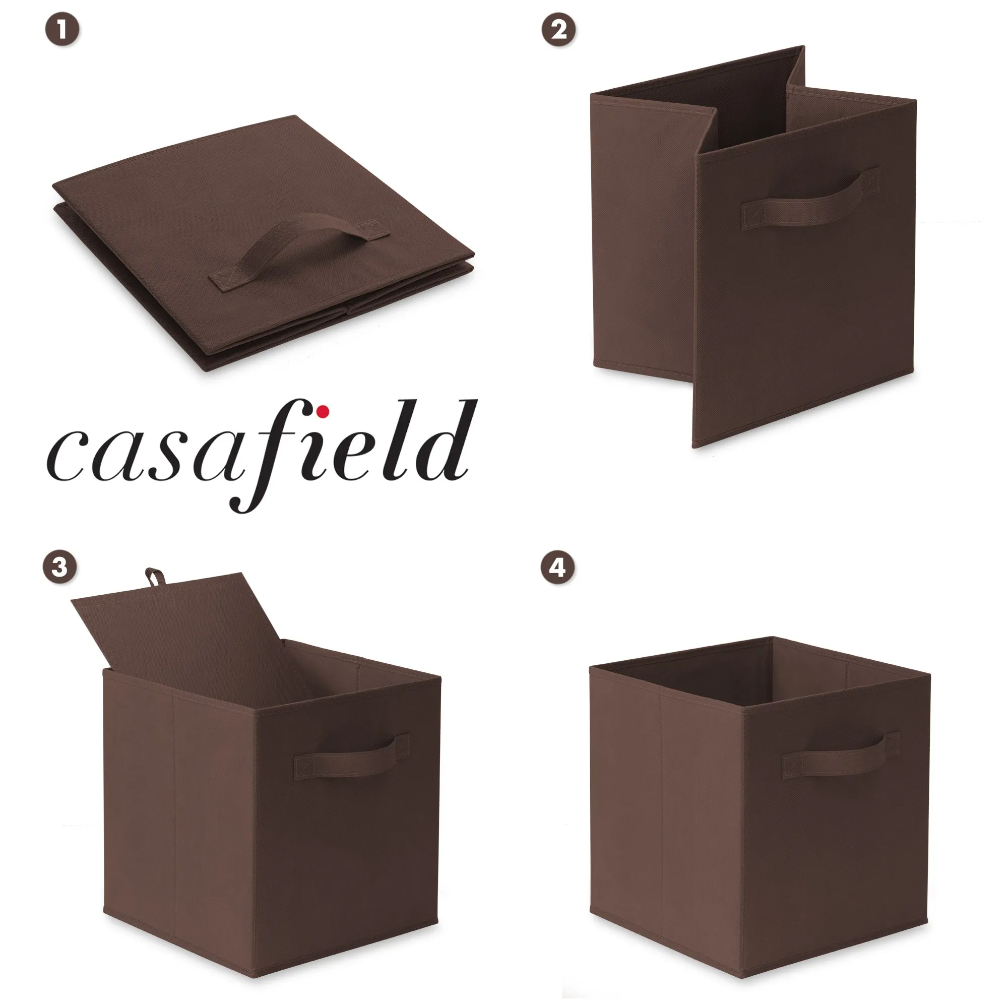 12 Pack Collapsible Fabric Cubes, Storage Bins