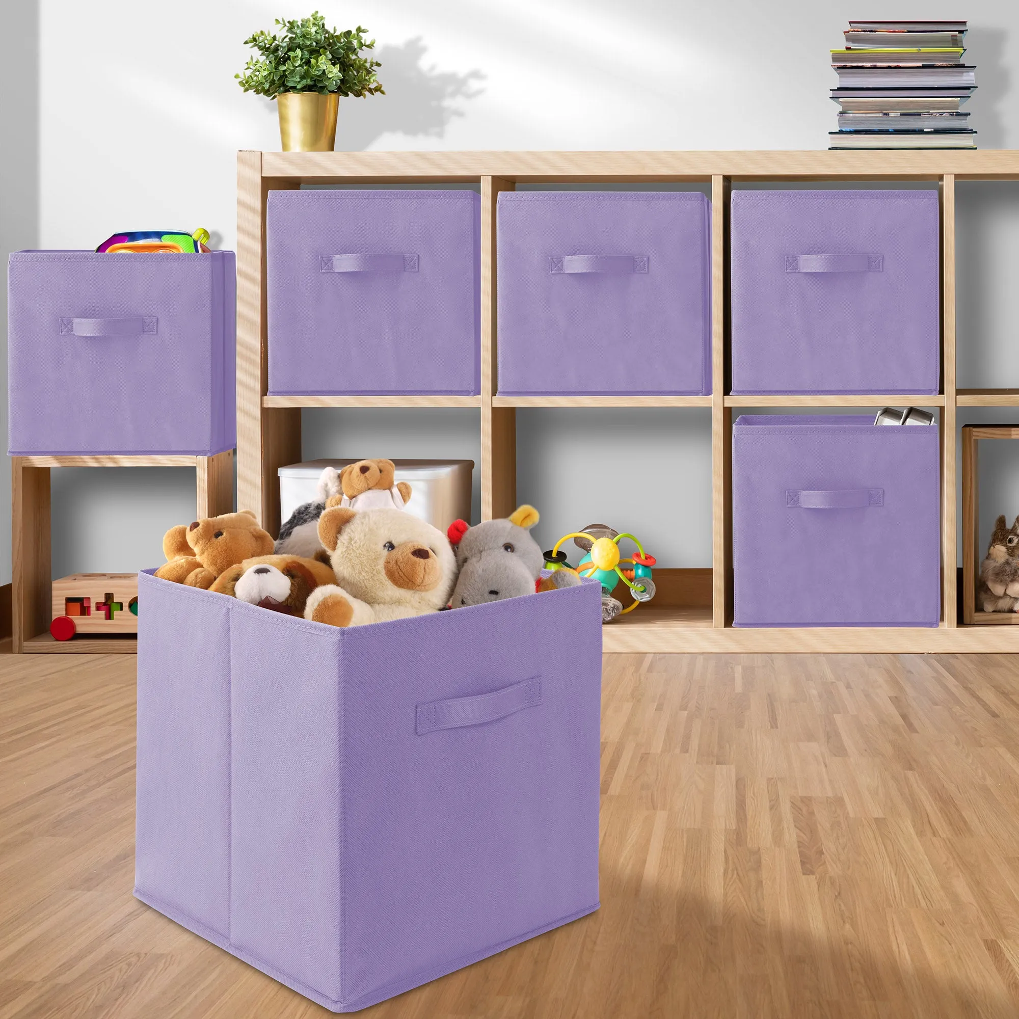 12 Pack Collapsible Fabric Cubes, Storage Bins