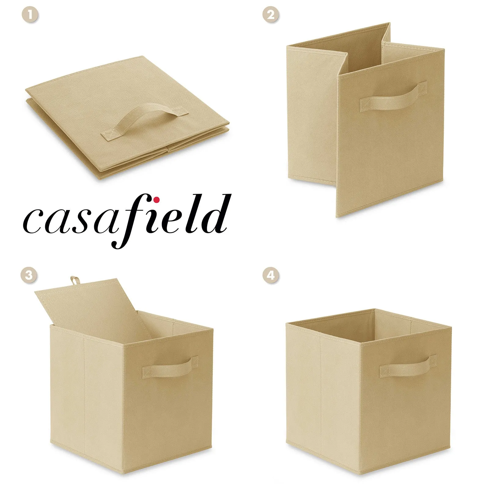 12 Pack Collapsible Fabric Cubes, Storage Bins