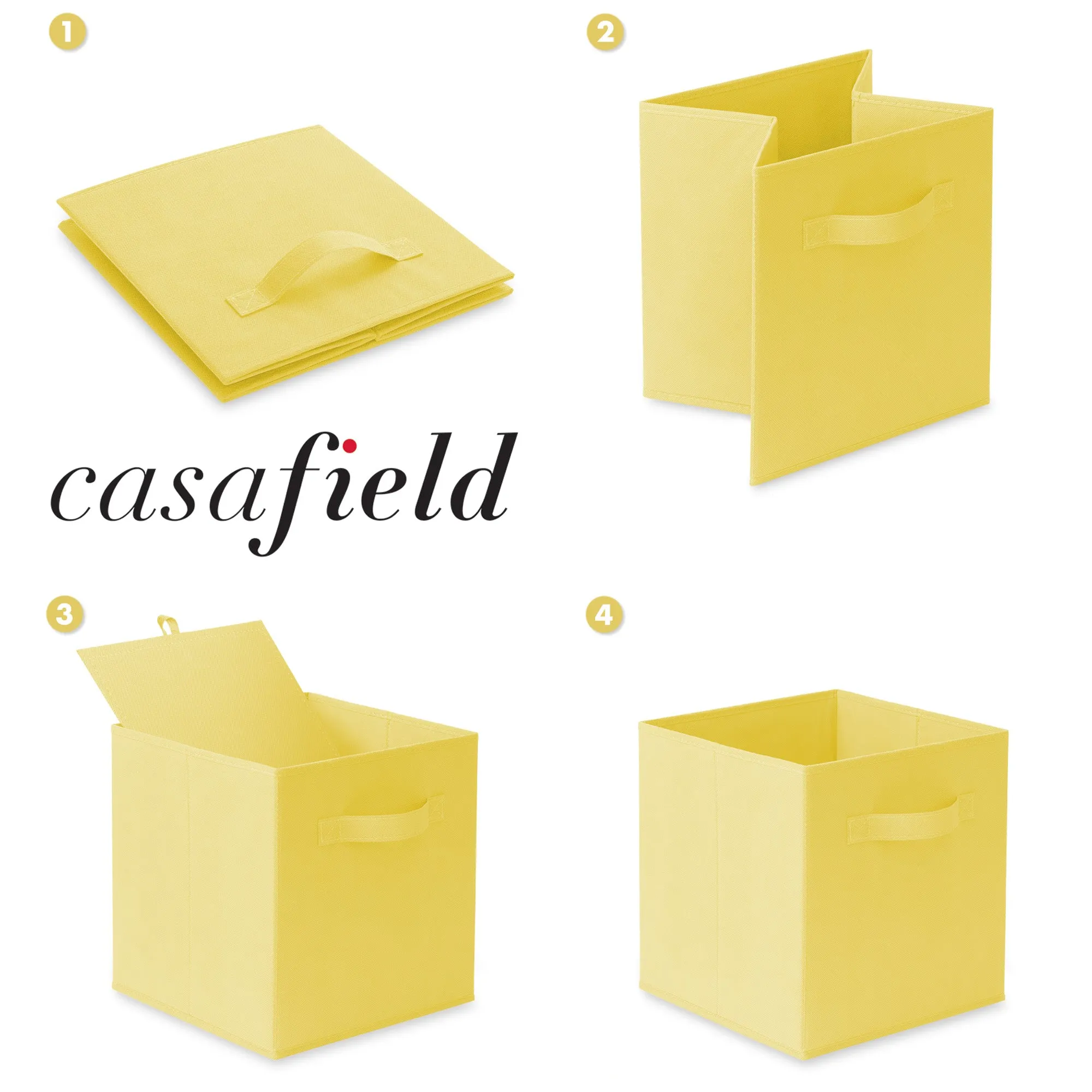 12 Pack Collapsible Fabric Cubes, Storage Bins