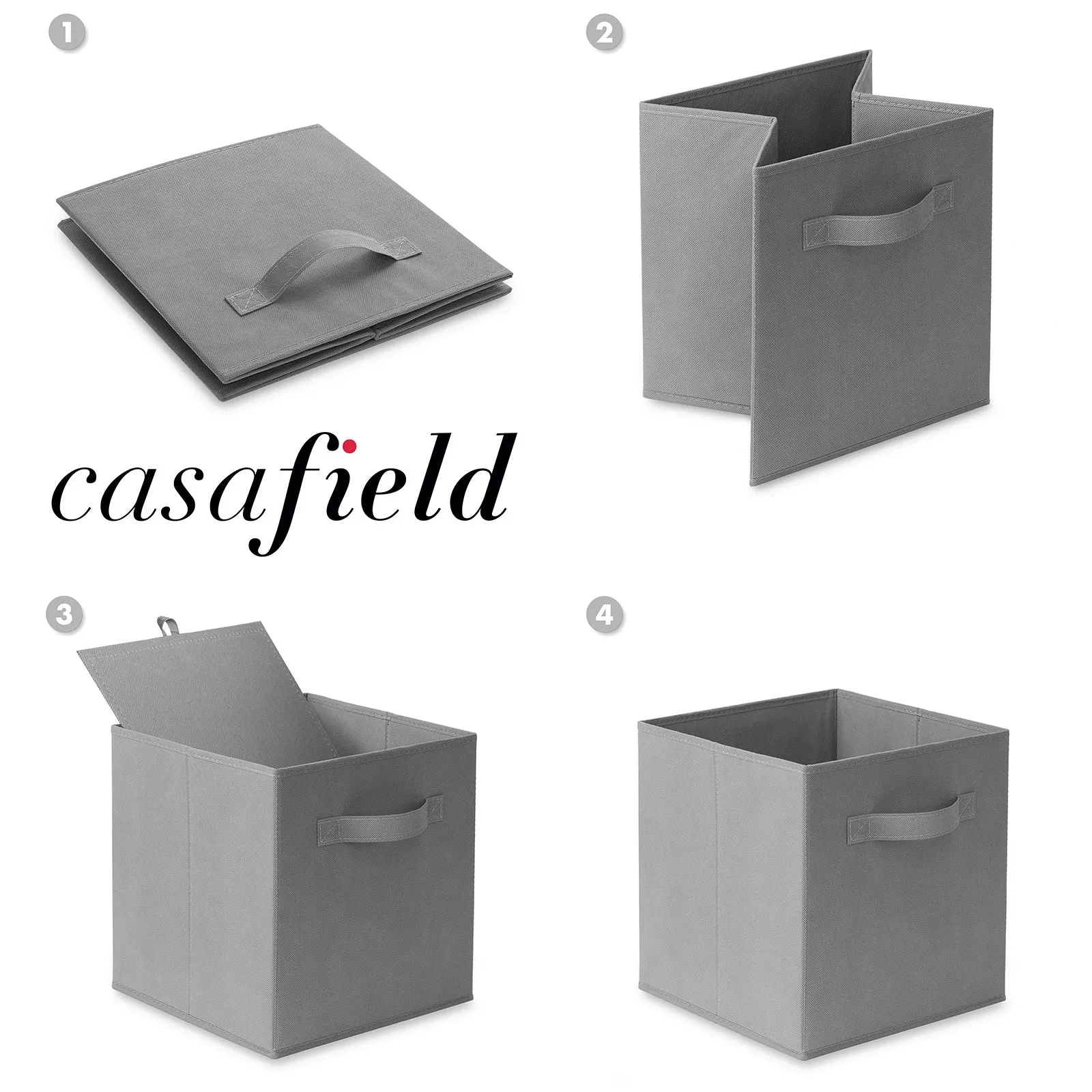 12 Pack Collapsible Fabric Cubes, Storage Bins