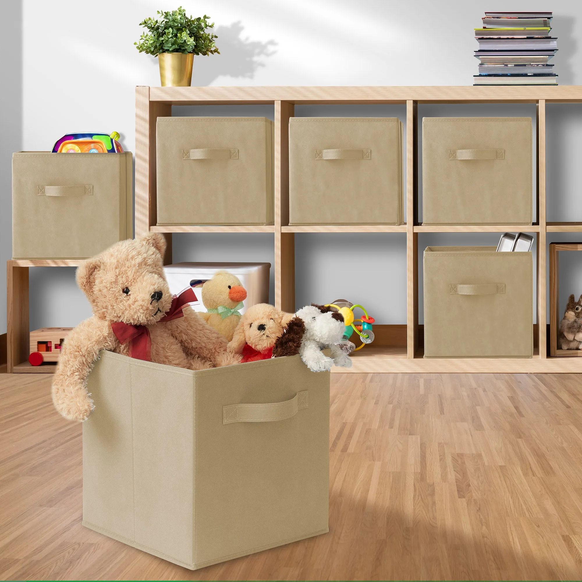 12 Pack Collapsible Fabric Cubes, Storage Bins