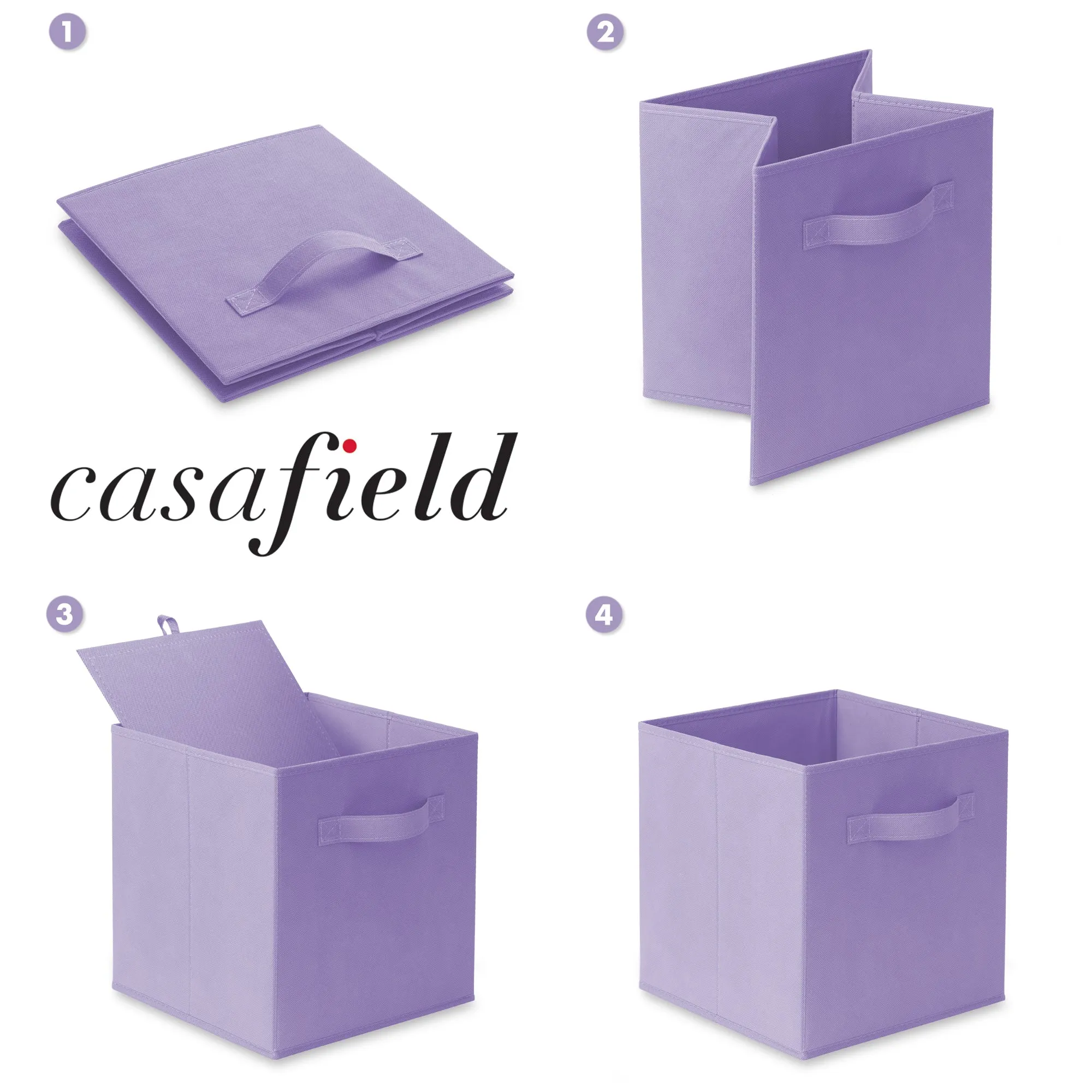 12 Pack Collapsible Fabric Cubes, Storage Bins