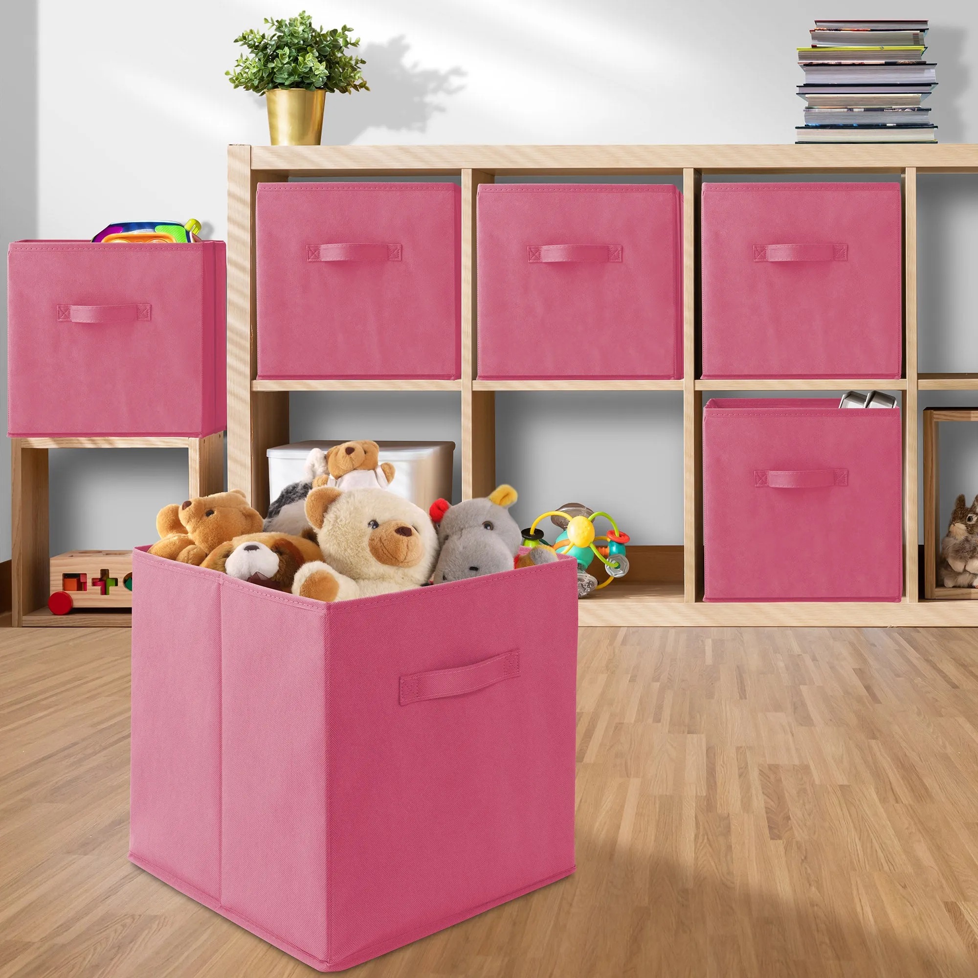 12 Pack Collapsible Fabric Cubes, Storage Bins