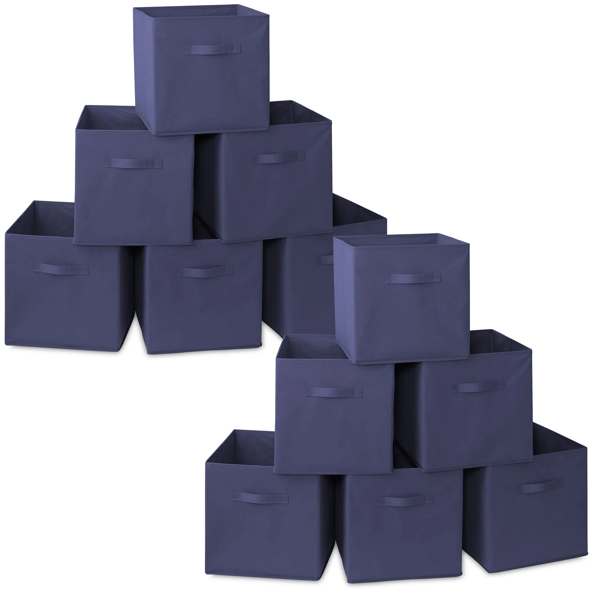 12 Pack Collapsible Fabric Cubes, Storage Bins