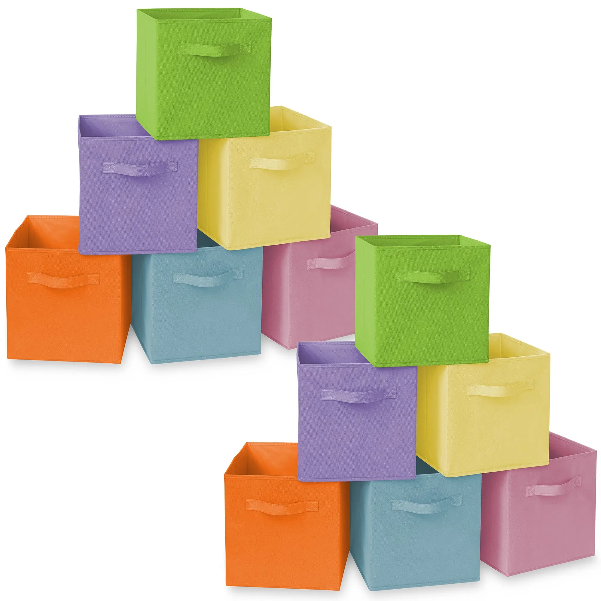 12 Pack Collapsible Fabric Cubes, Storage Bins
