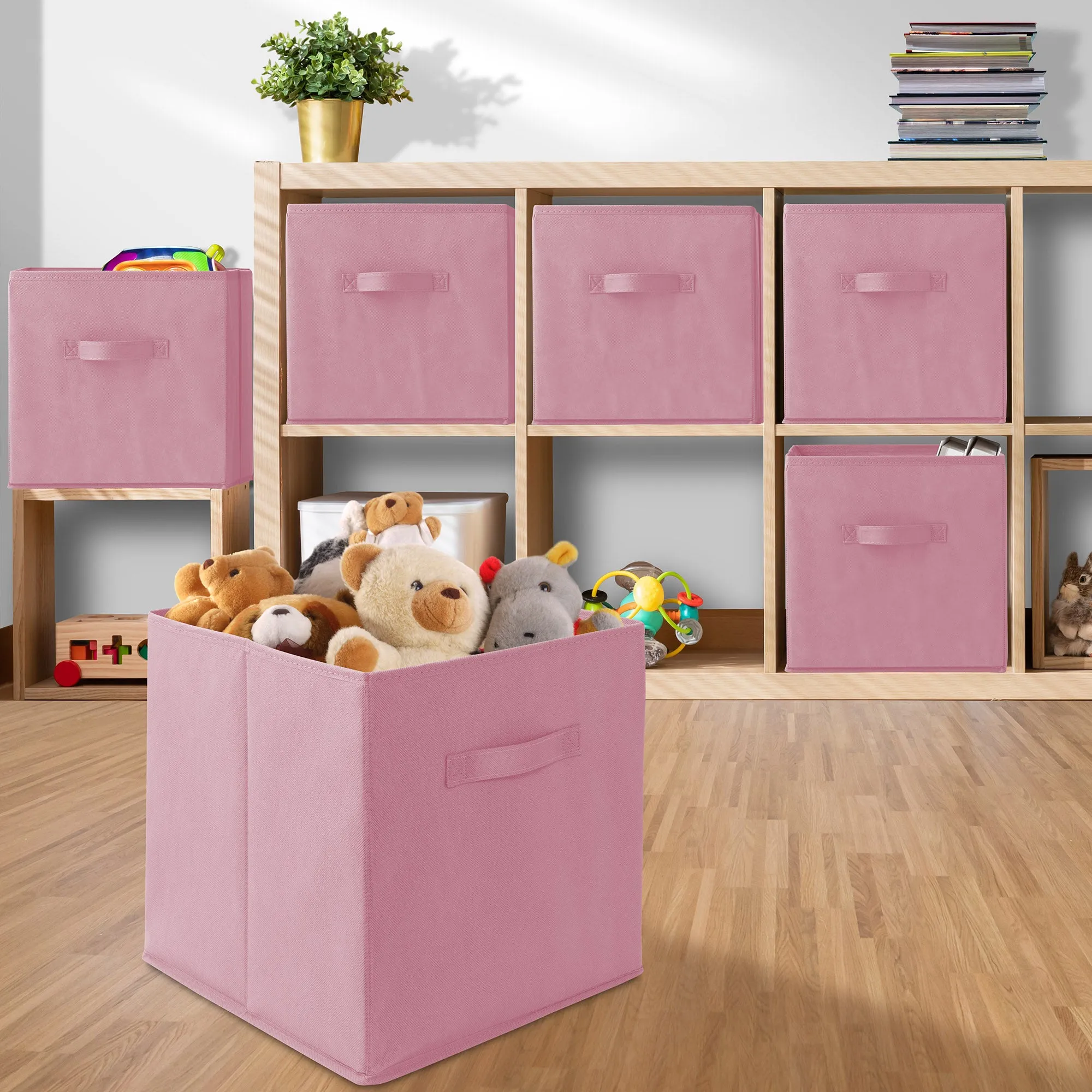 12 Pack Collapsible Fabric Cubes, Storage Bins