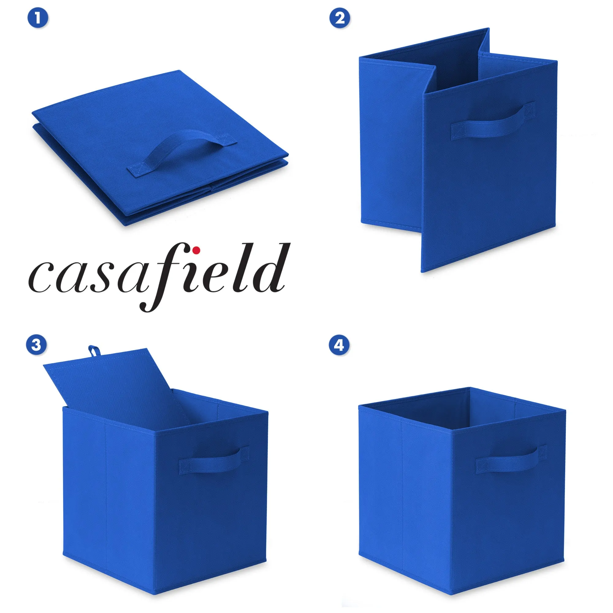 12 Pack Collapsible Fabric Cubes, Storage Bins