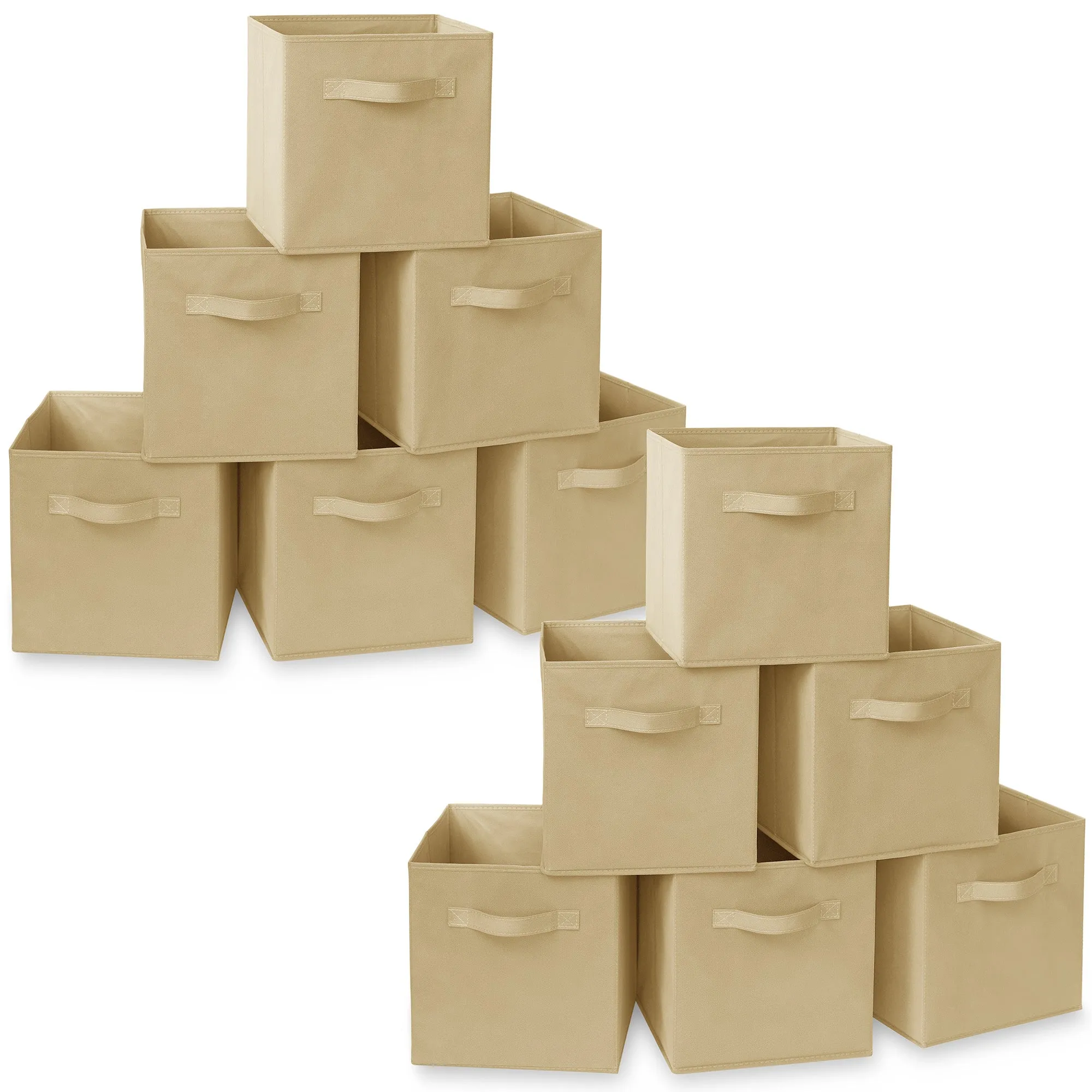 12 Pack Collapsible Fabric Cubes, Storage Bins
