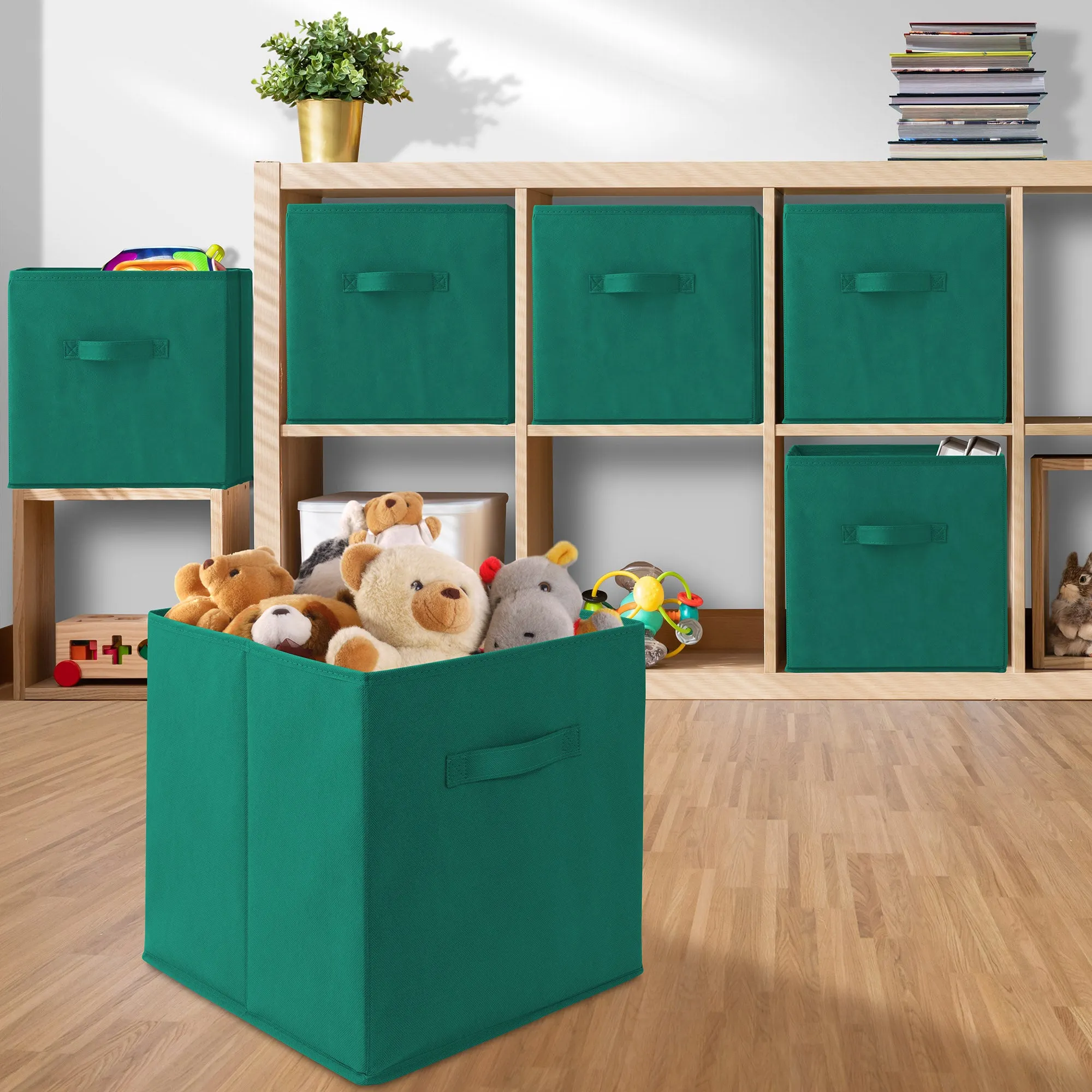 12 Pack Collapsible Fabric Cubes, Storage Bins