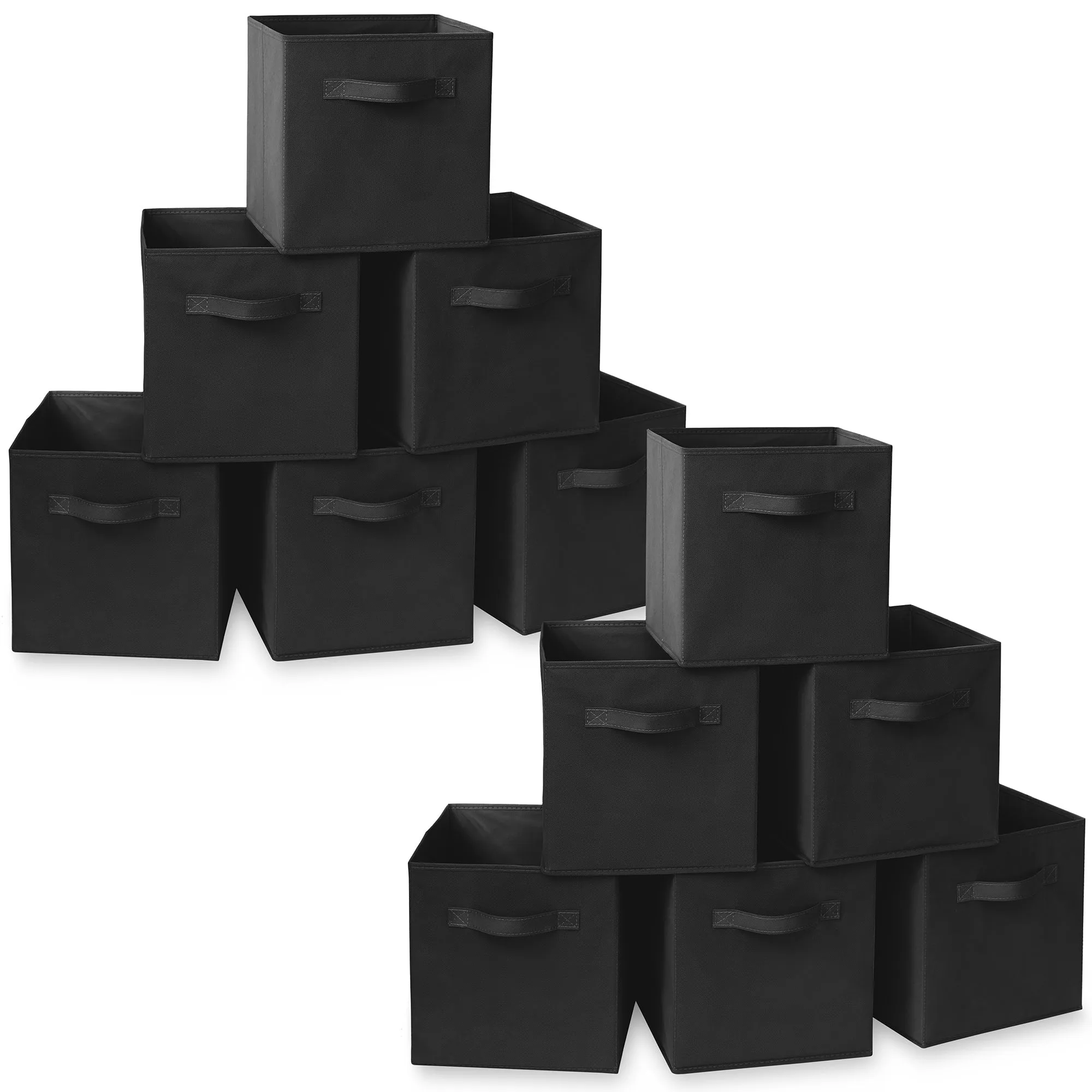 12 Pack Collapsible Fabric Cubes, Storage Bins