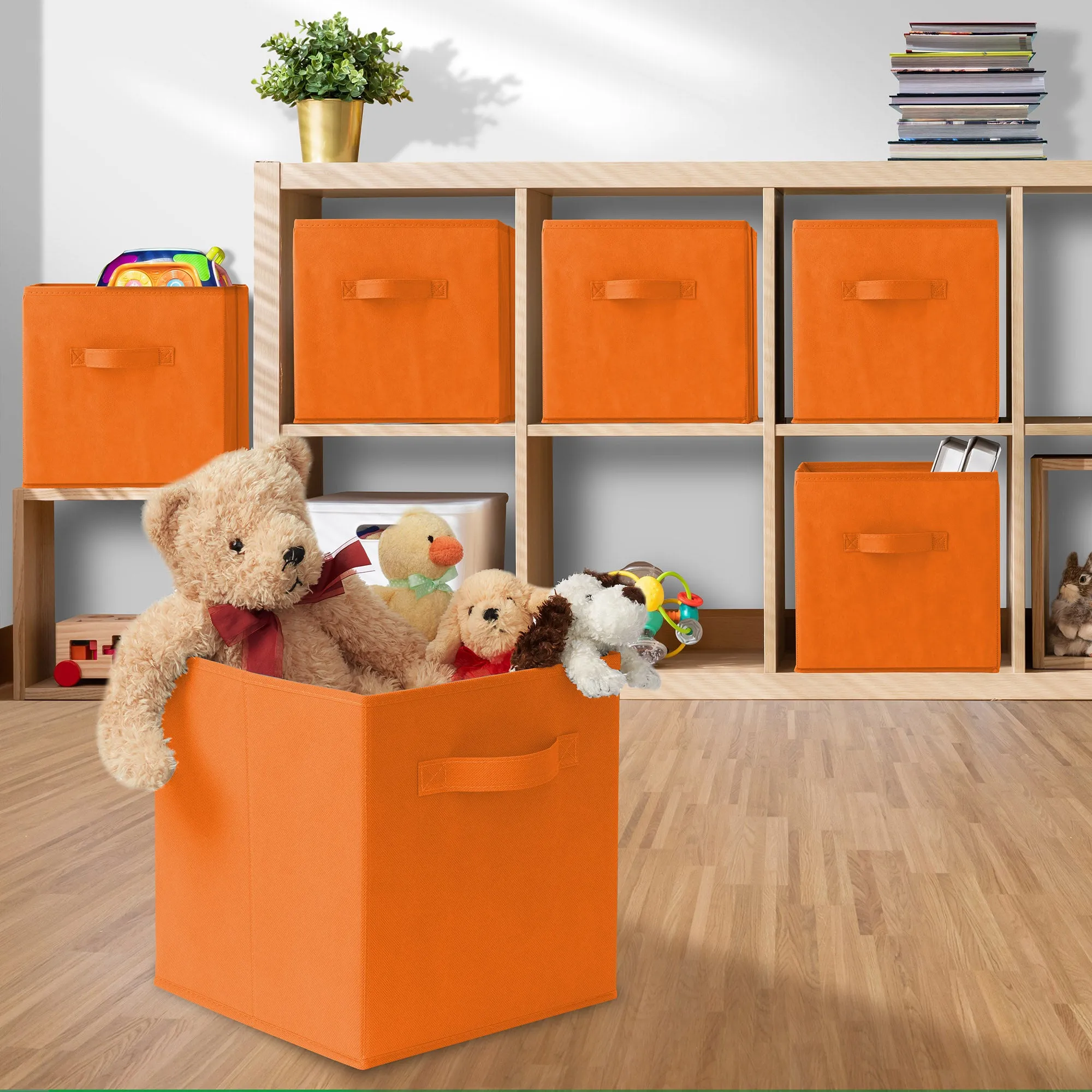 12 Pack Collapsible Fabric Cubes, Storage Bins