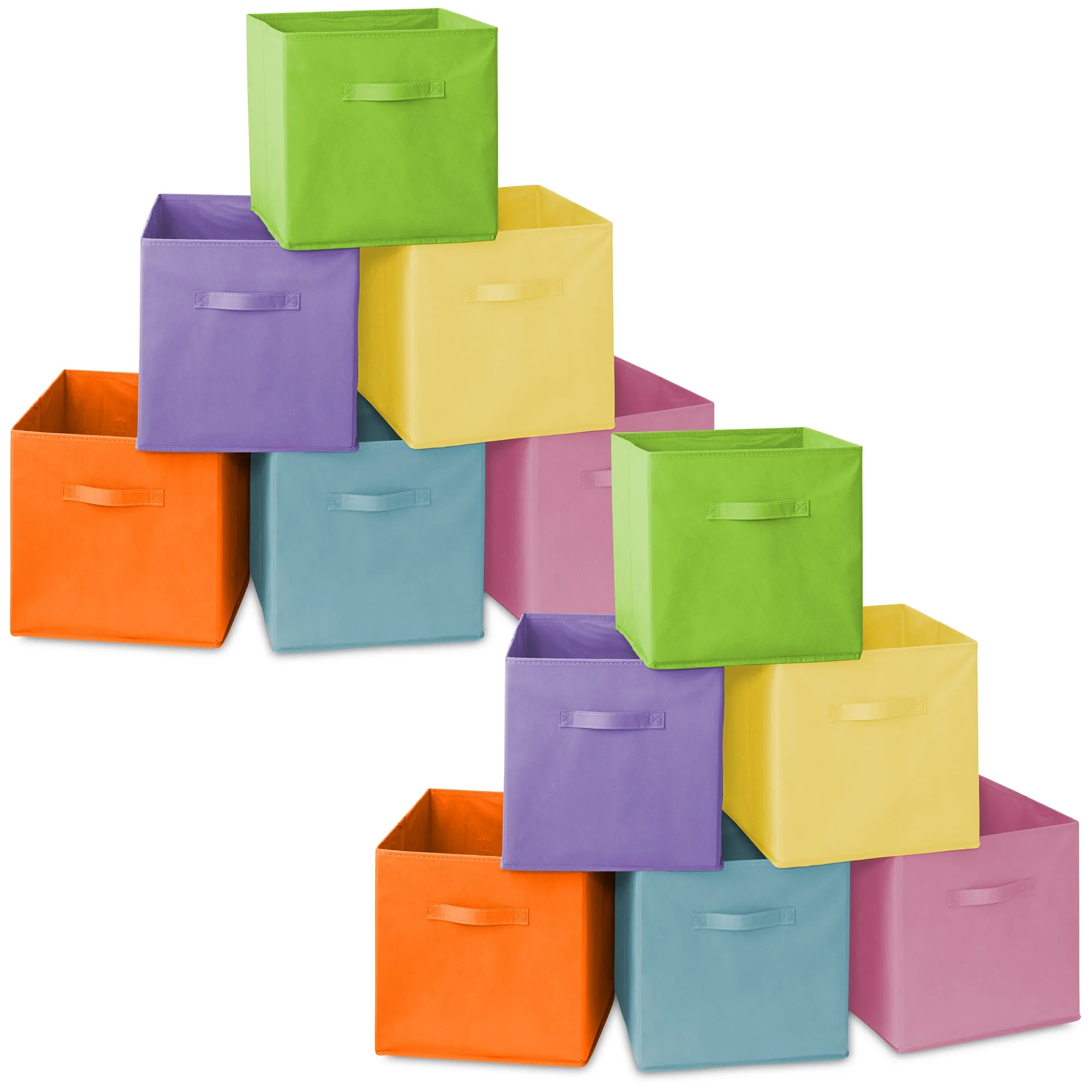 12 Pack Collapsible Fabric Cubes, Storage Bins