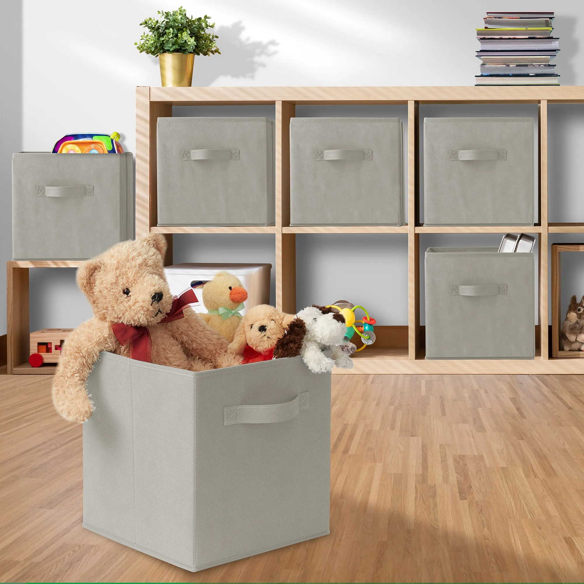 12 Pack Collapsible Fabric Cubes, Storage Bins