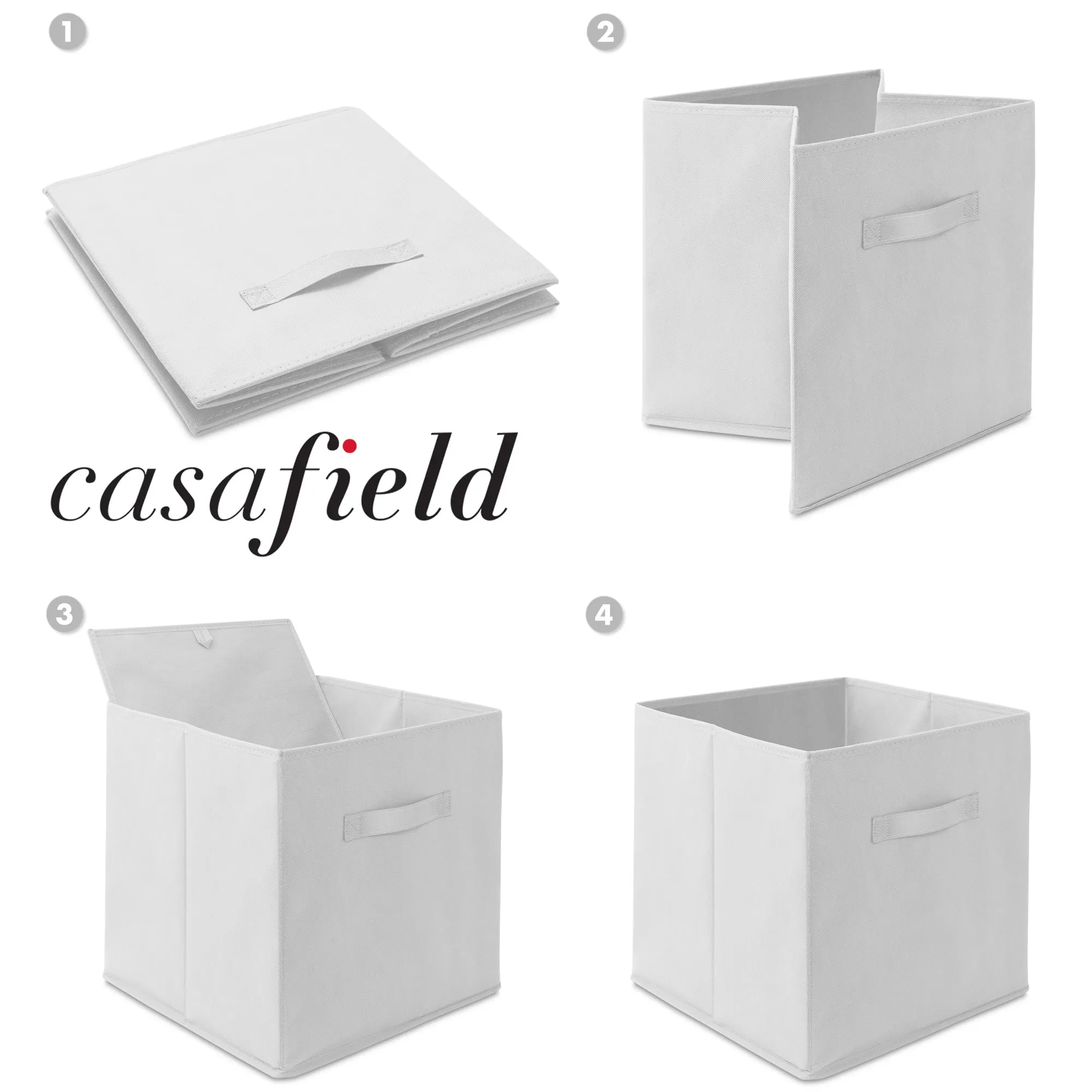 12 Pack Collapsible Fabric Cubes, Storage Bins