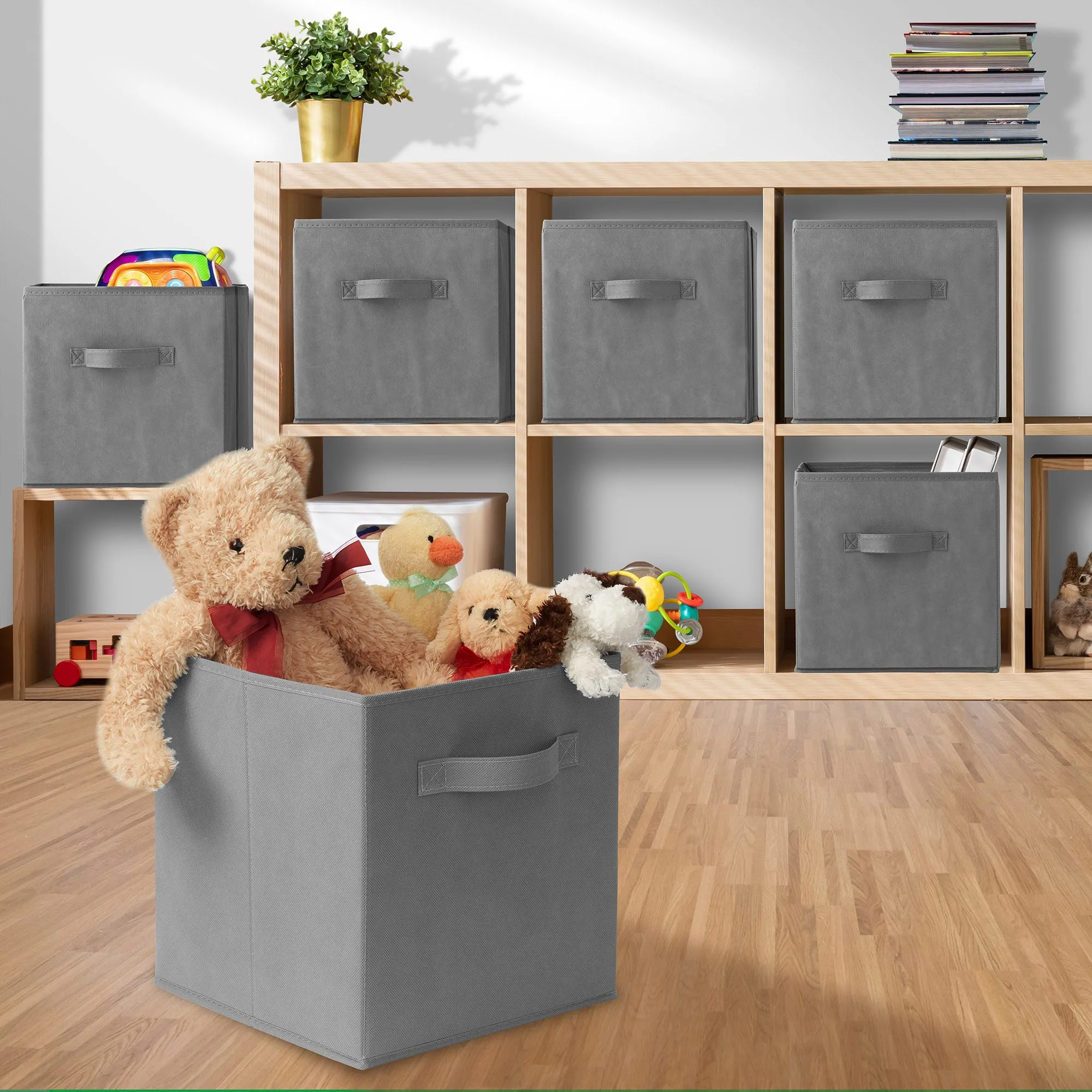 12 Pack Collapsible Fabric Cubes, Storage Bins