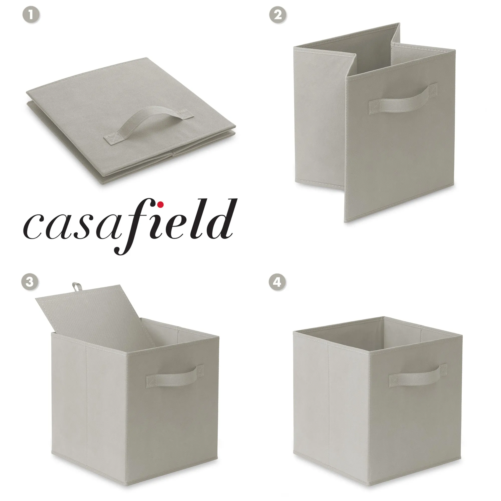 12 Pack Collapsible Fabric Cubes, Storage Bins