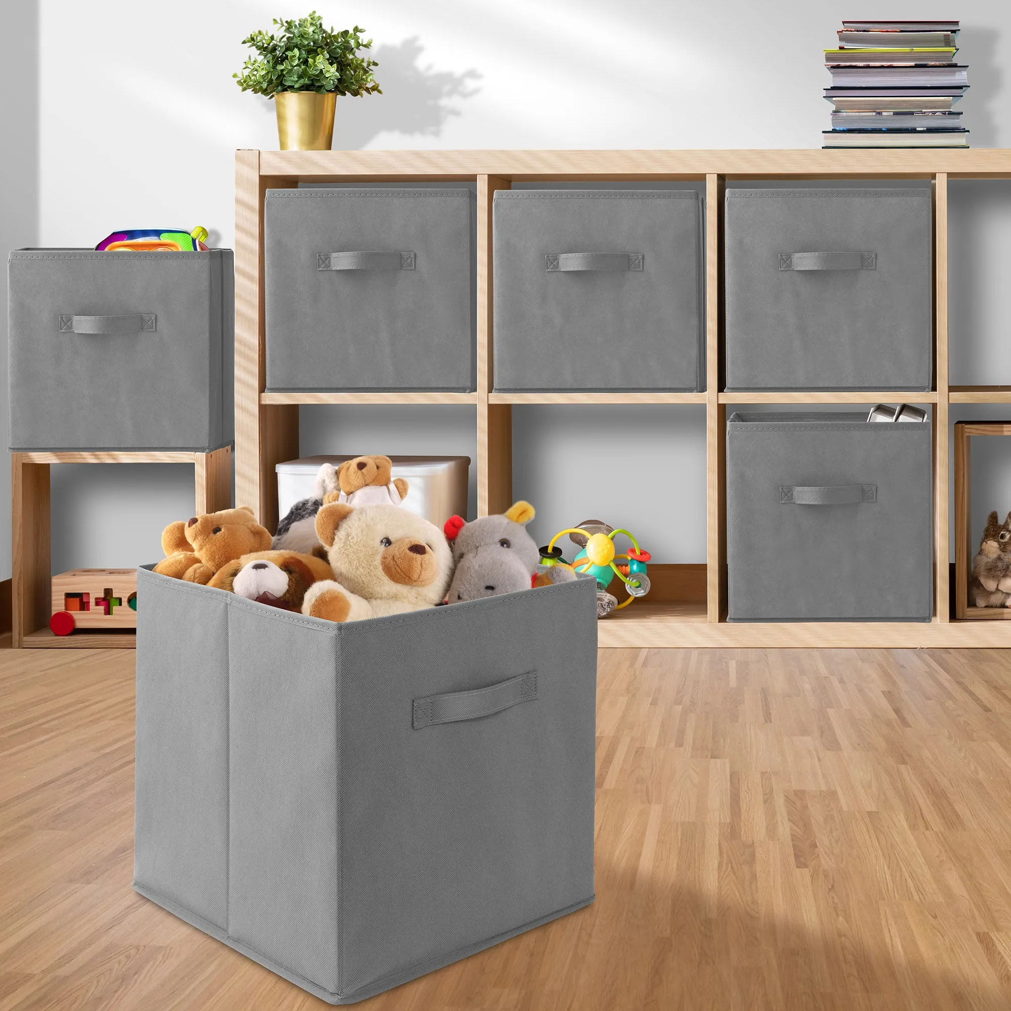 12 Pack Collapsible Fabric Cubes, Storage Bins