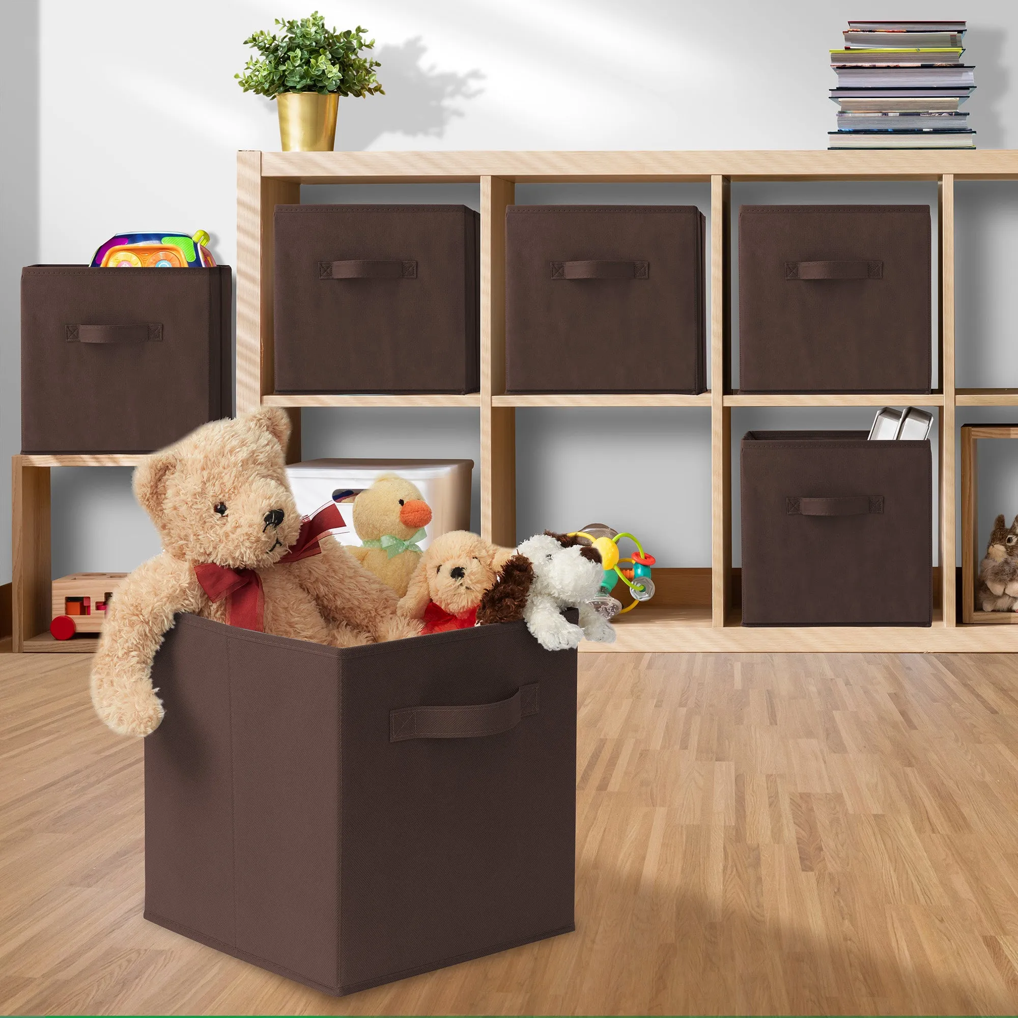 12 Pack Collapsible Fabric Cubes, Storage Bins