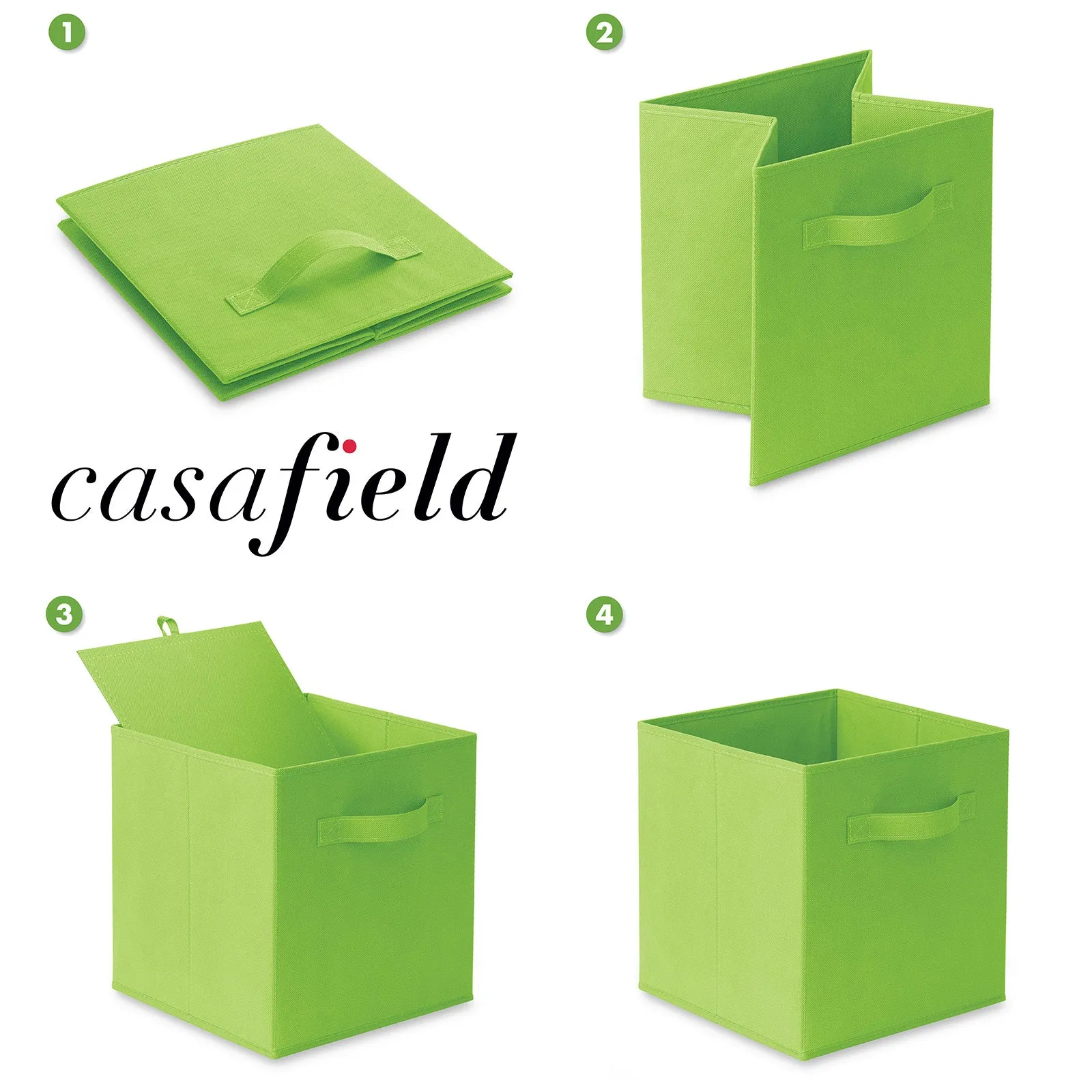 12 Pack Collapsible Fabric Cubes, Storage Bins