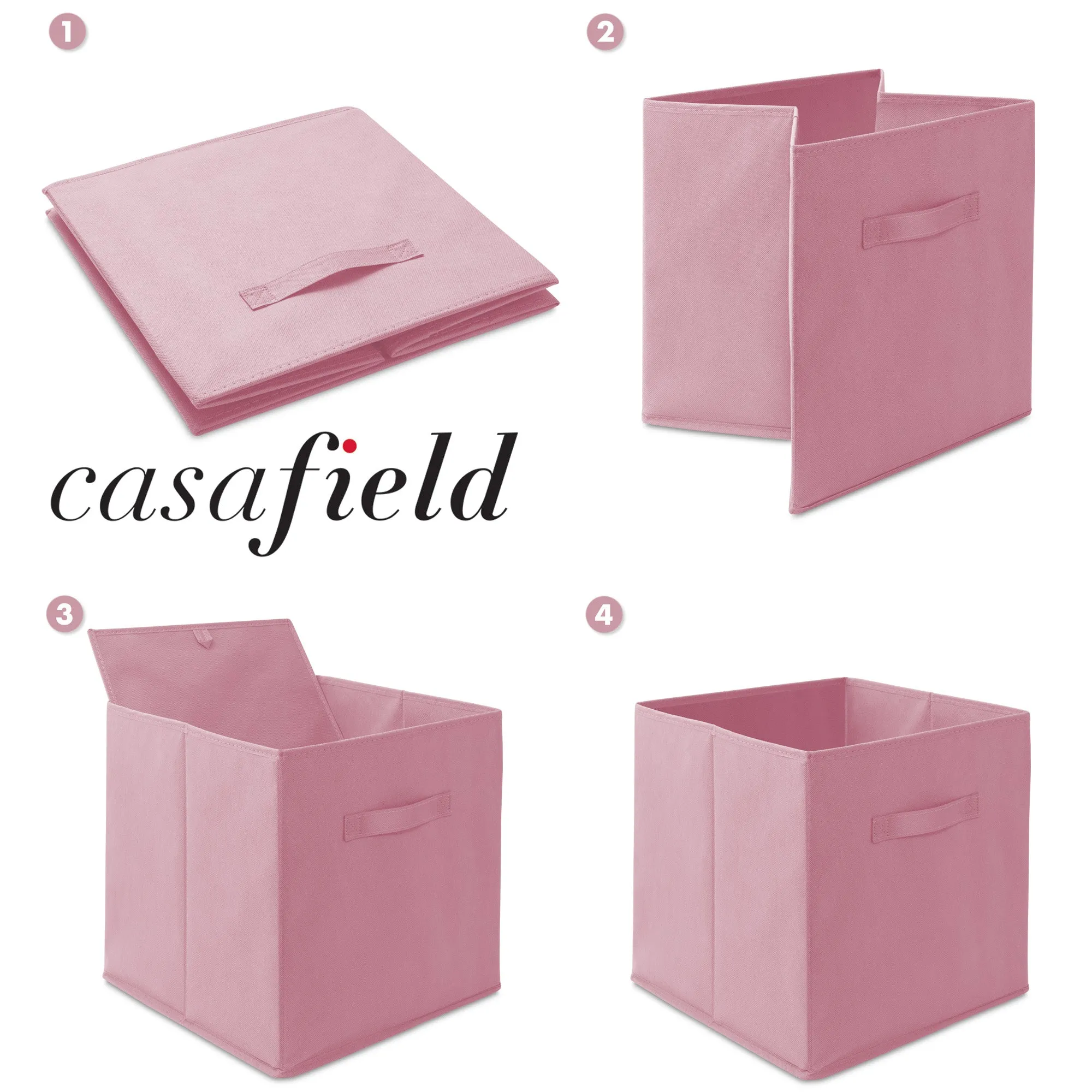 12 Pack Collapsible Fabric Cubes, Storage Bins
