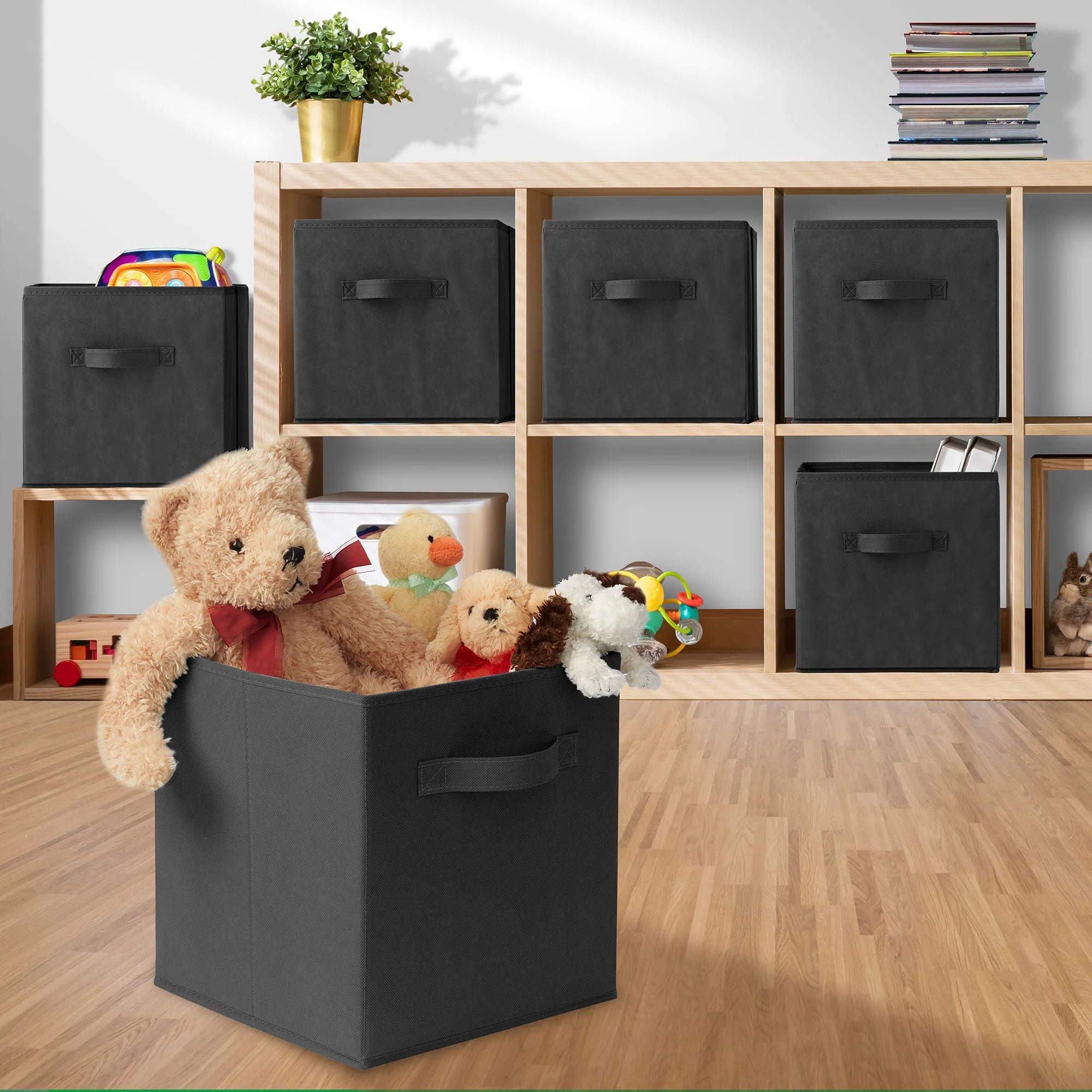 12 Pack Collapsible Fabric Cubes, Storage Bins