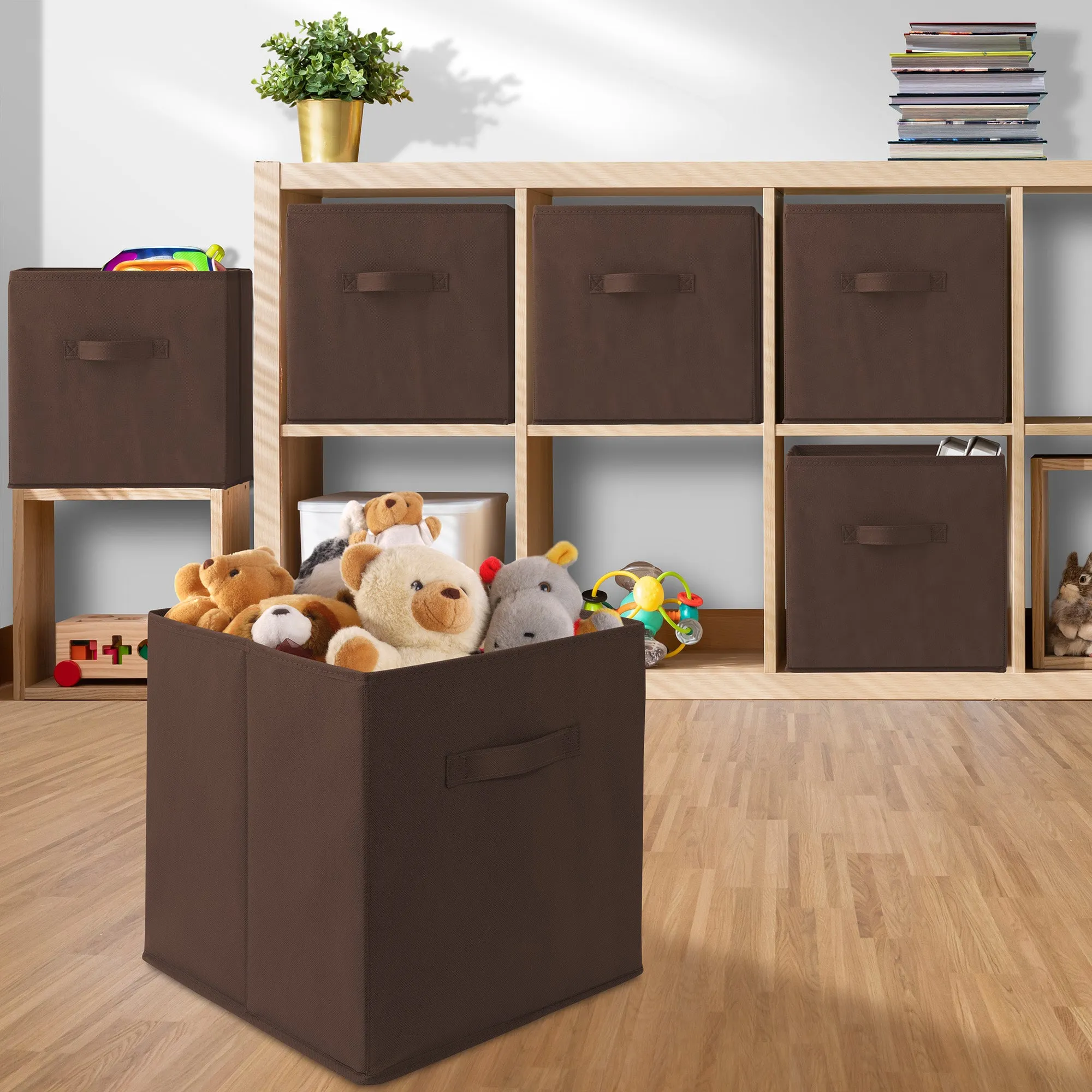 12 Pack Collapsible Fabric Cubes, Storage Bins