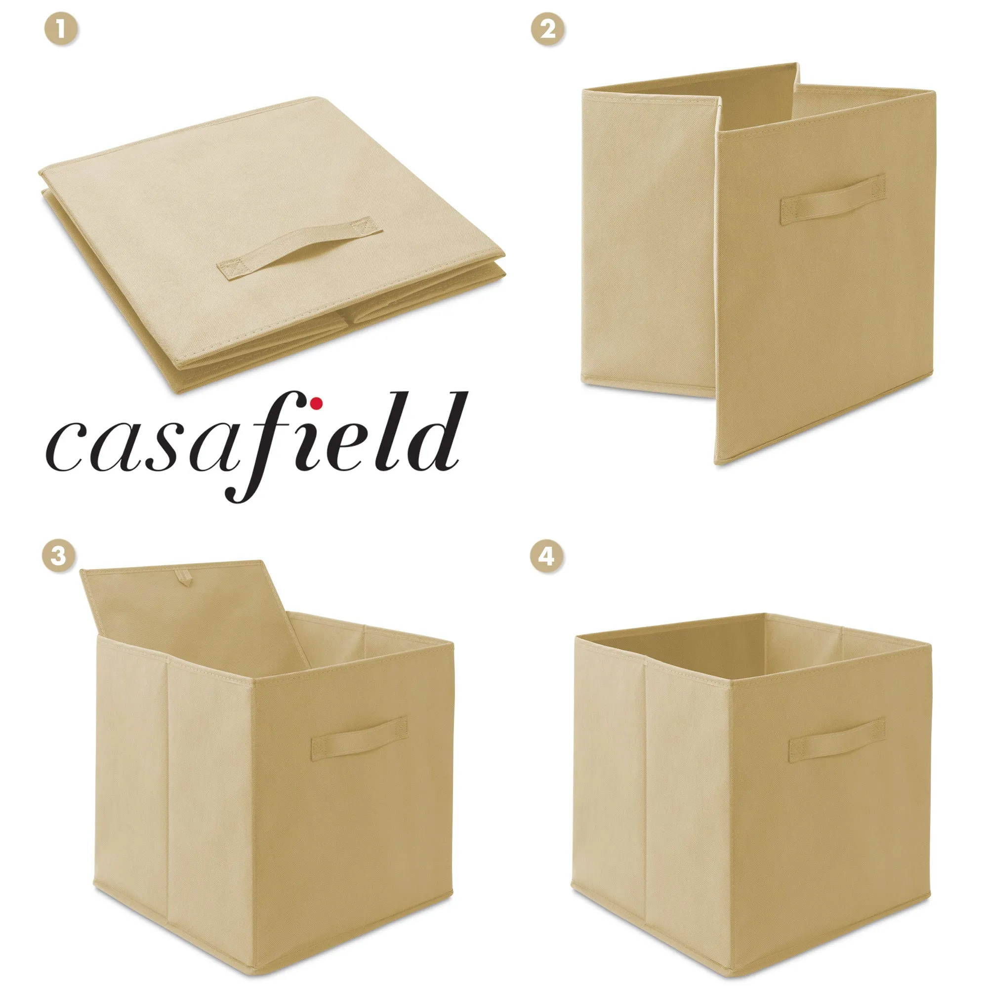 12 Pack Collapsible Fabric Cubes, Storage Bins