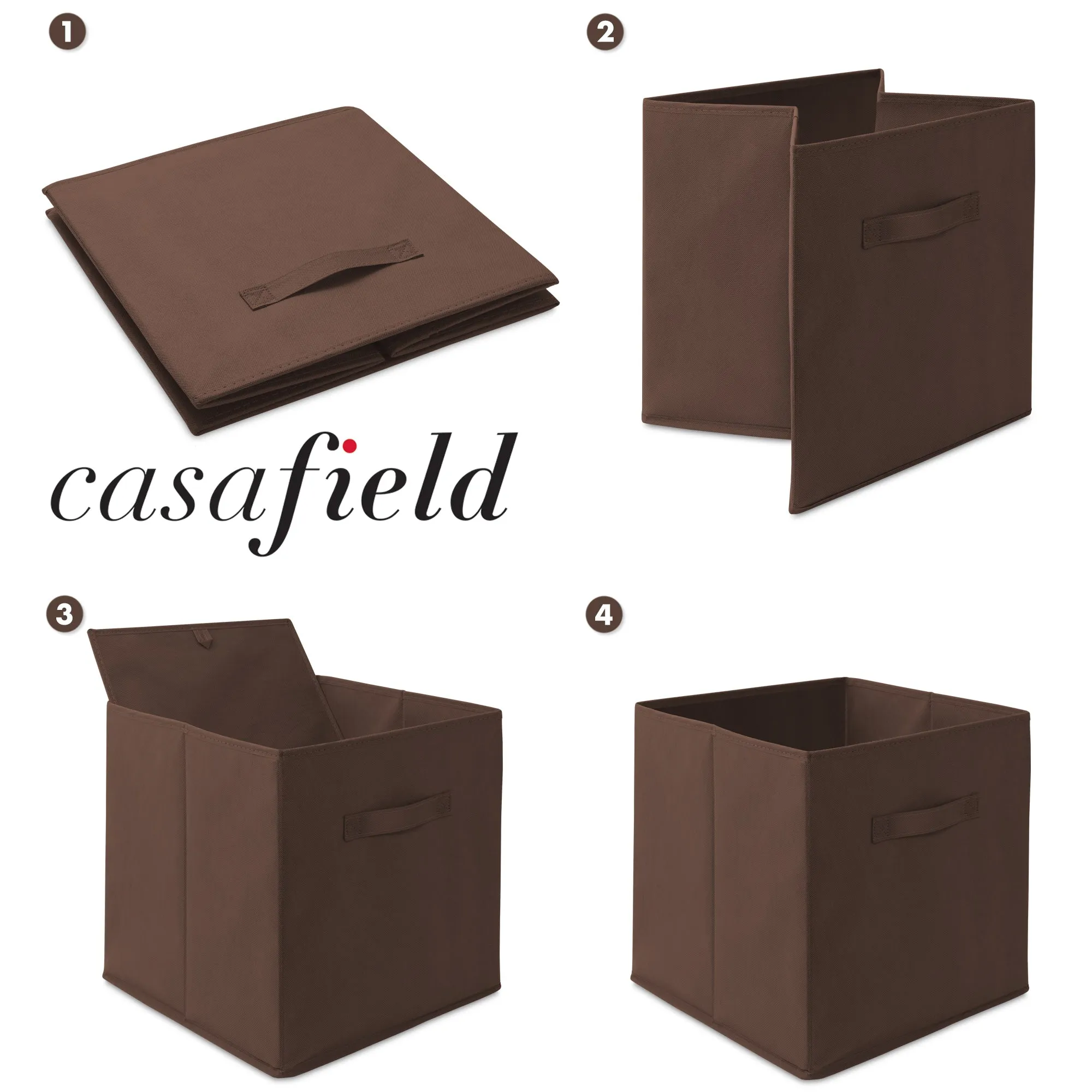 12 Pack Collapsible Fabric Cubes, Storage Bins