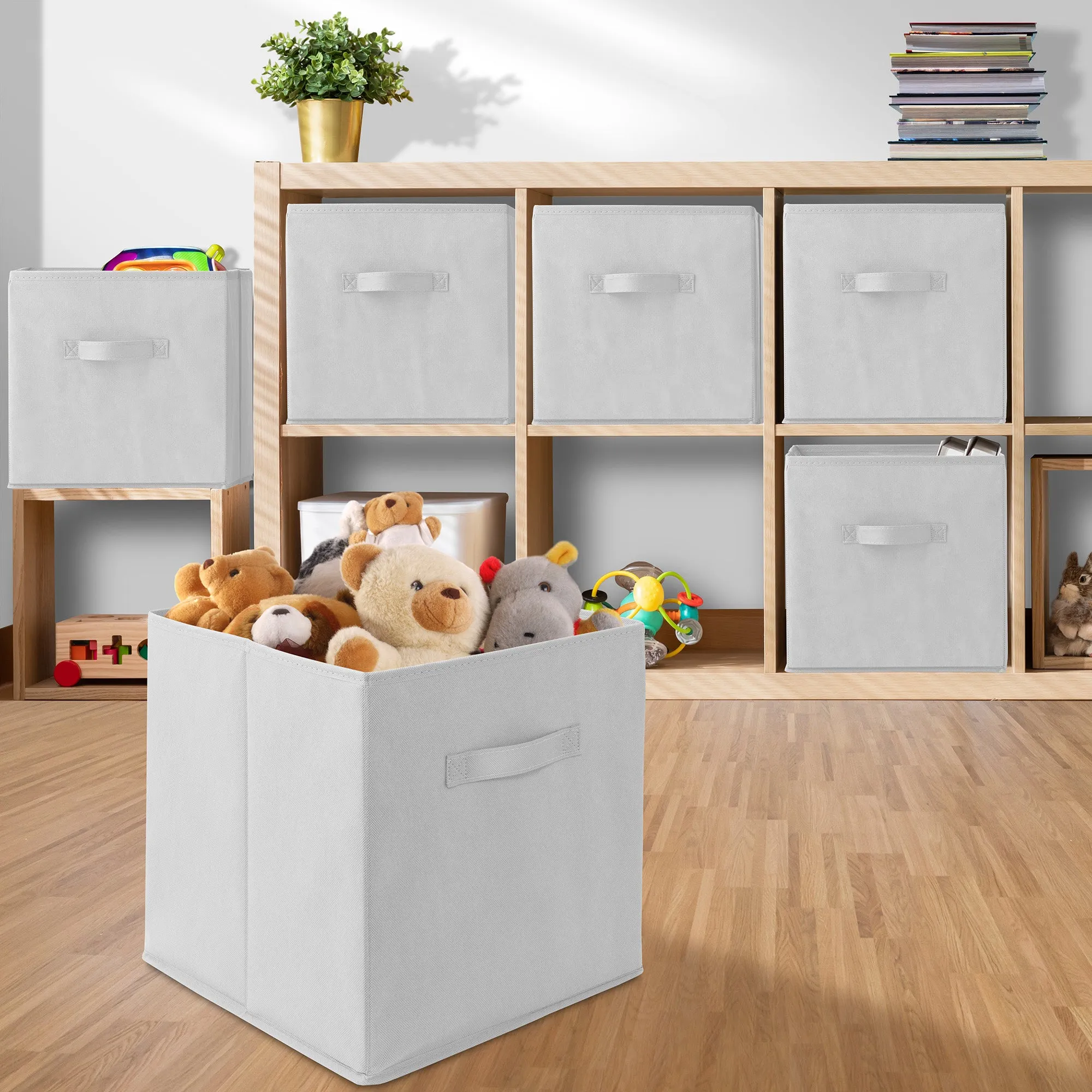 12 Pack Collapsible Fabric Cubes, Storage Bins