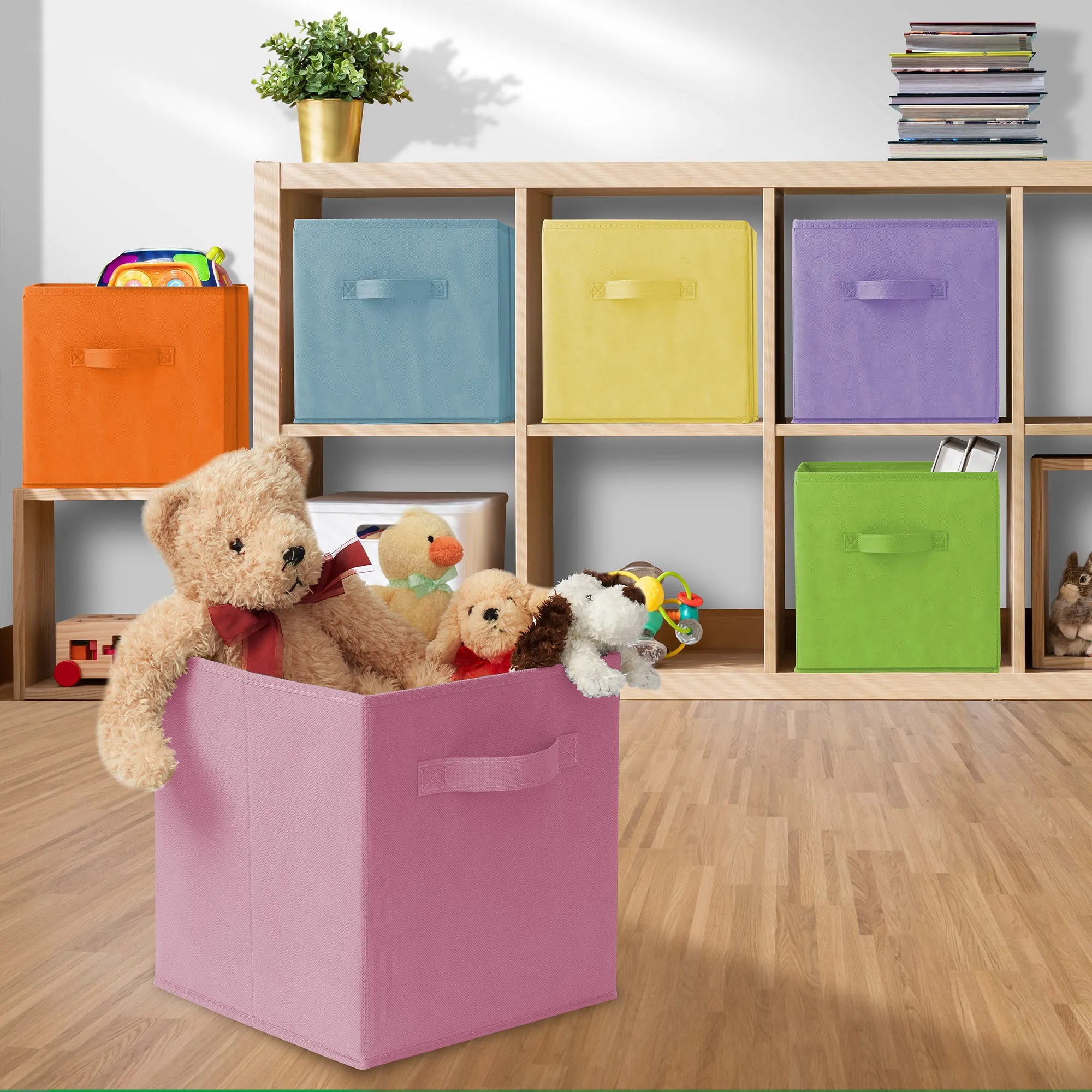 12 Pack Collapsible Fabric Cubes, Storage Bins