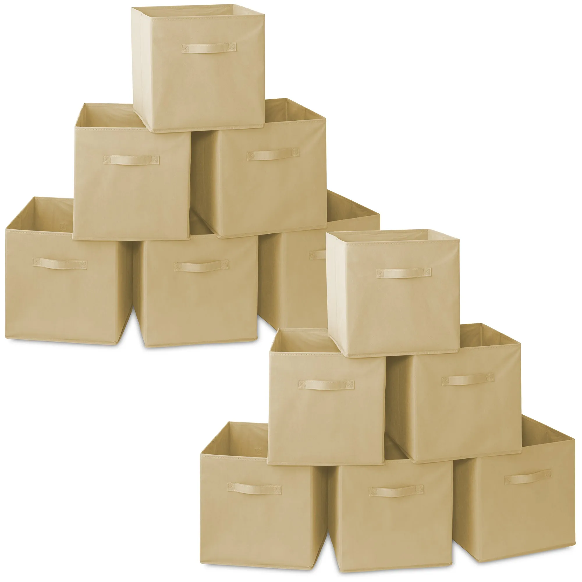 12 Pack Collapsible Fabric Cubes, Storage Bins