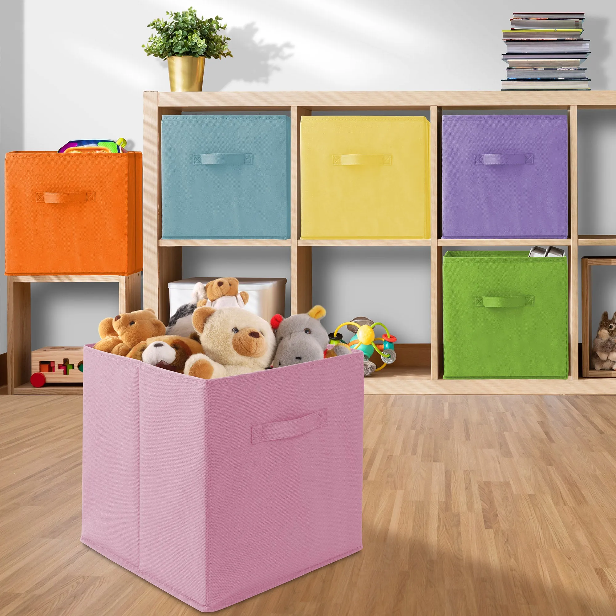 12 Pack Collapsible Fabric Cubes, Storage Bins