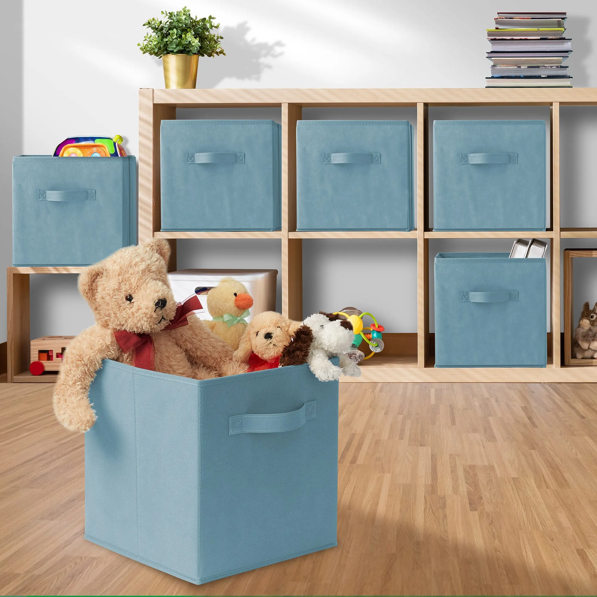 12 Pack Collapsible Fabric Cubes, Storage Bins