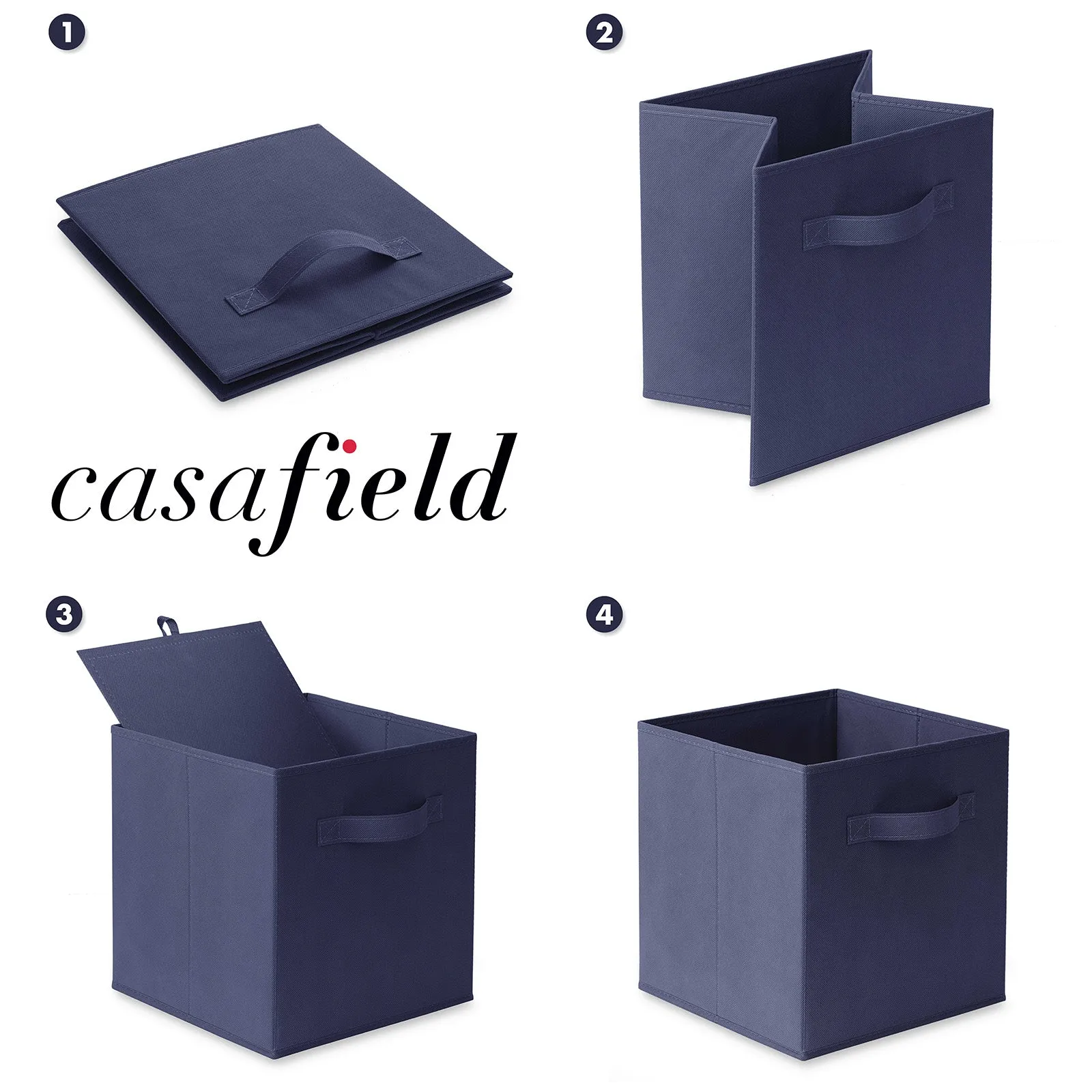 12 Pack Collapsible Fabric Cubes, Storage Bins