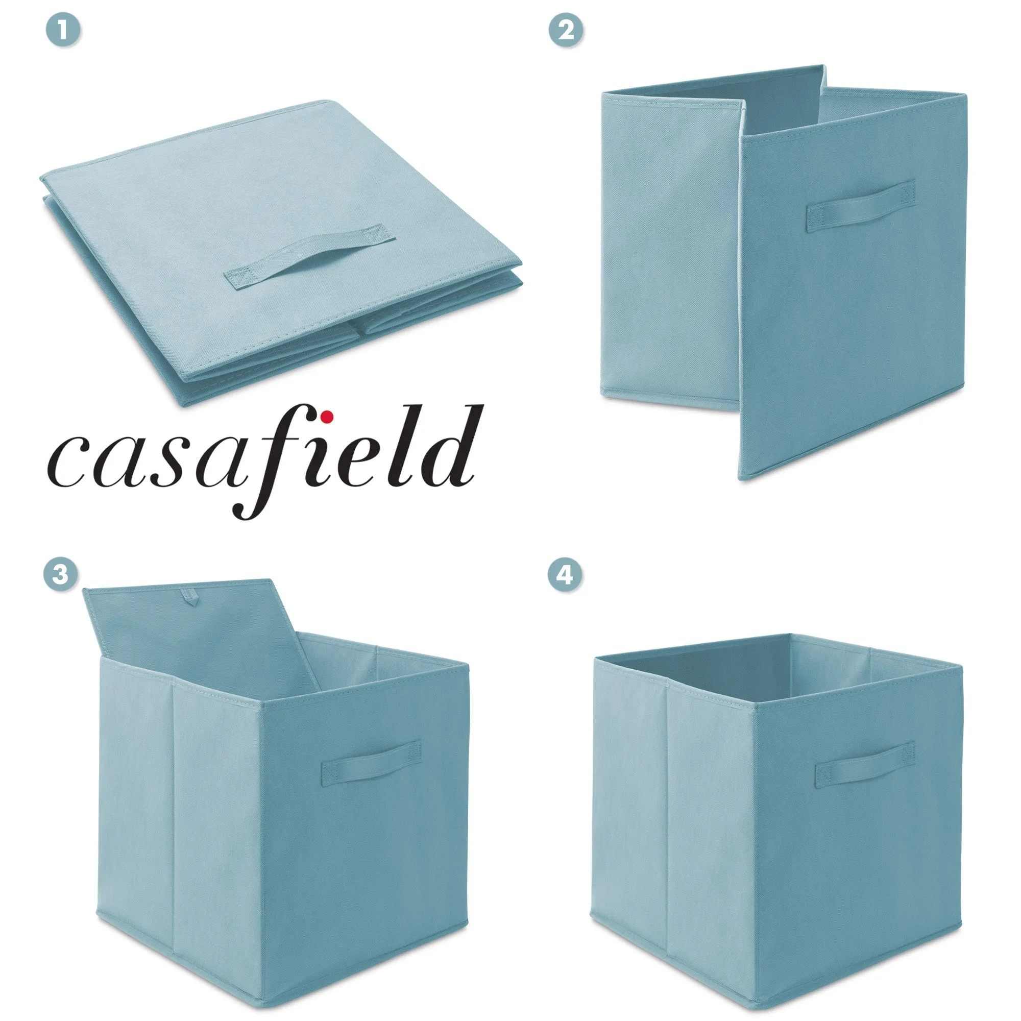 12 Pack Collapsible Fabric Cubes, Storage Bins