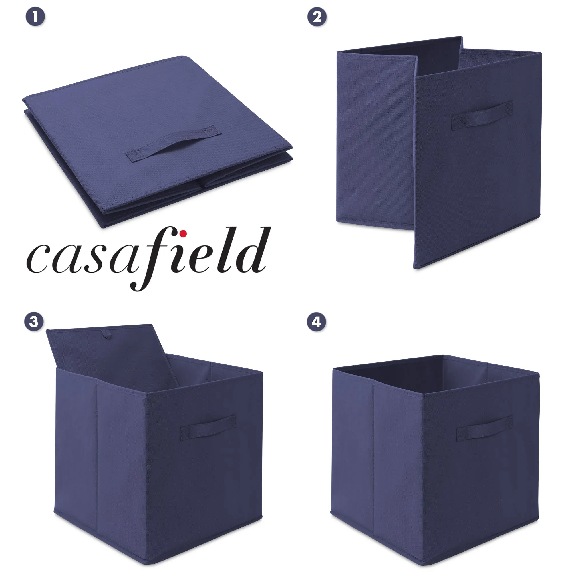 12 Pack Collapsible Fabric Cubes, Storage Bins