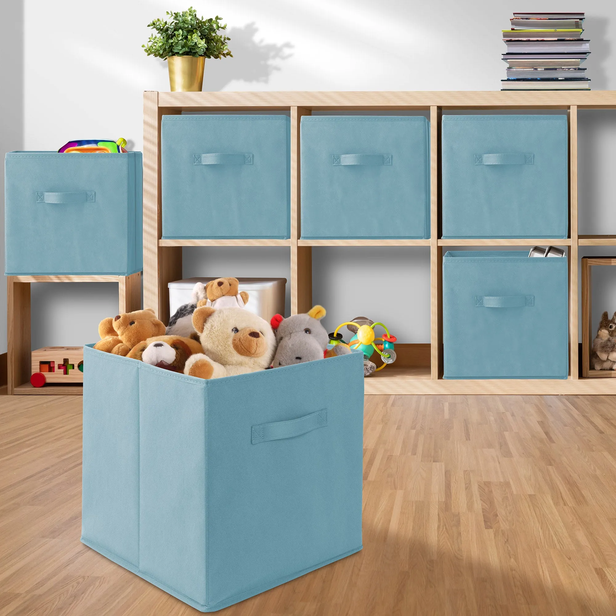12 Pack Collapsible Fabric Cubes, Storage Bins