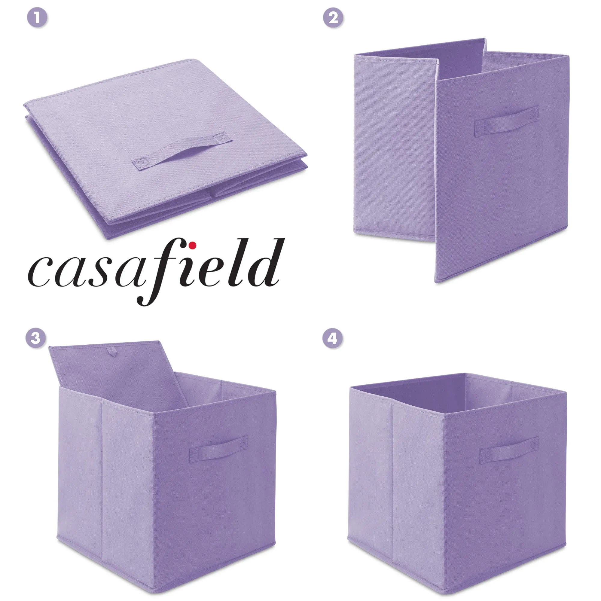 12 Pack Collapsible Fabric Cubes, Storage Bins