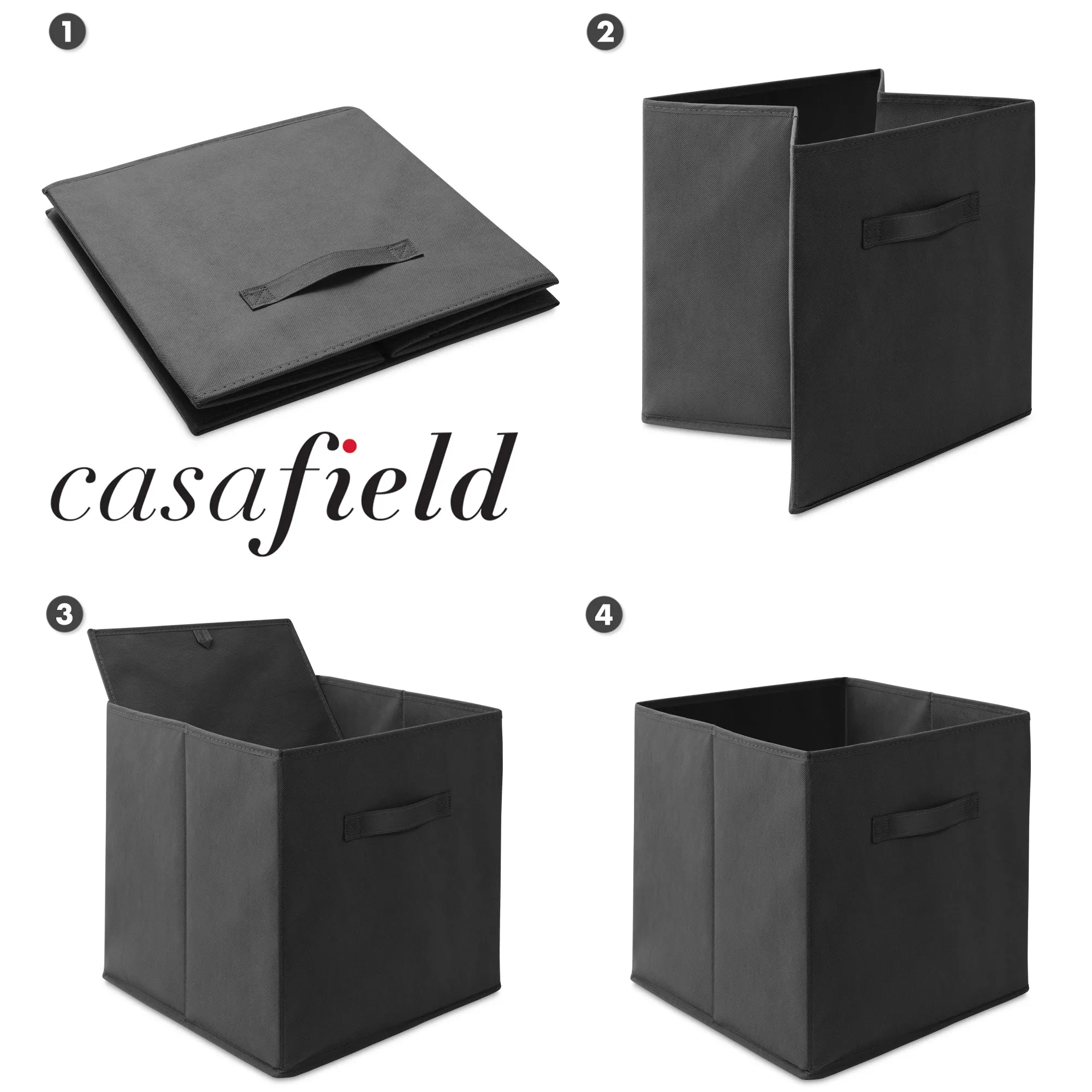 12 Pack Collapsible Fabric Cubes, Storage Bins